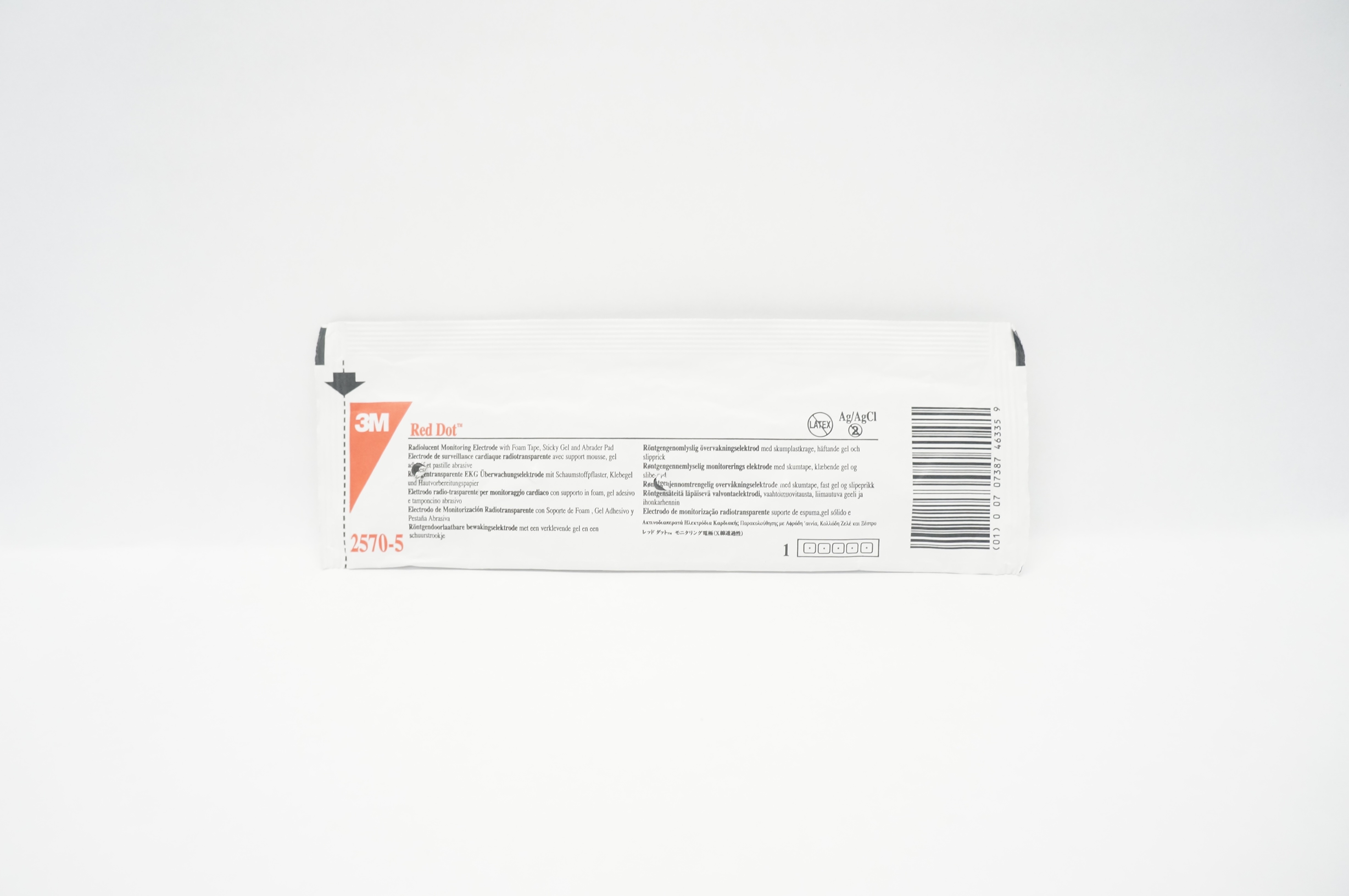 3M 2570-5 Red Dot Radiolucent Monitoring Electrode (x)