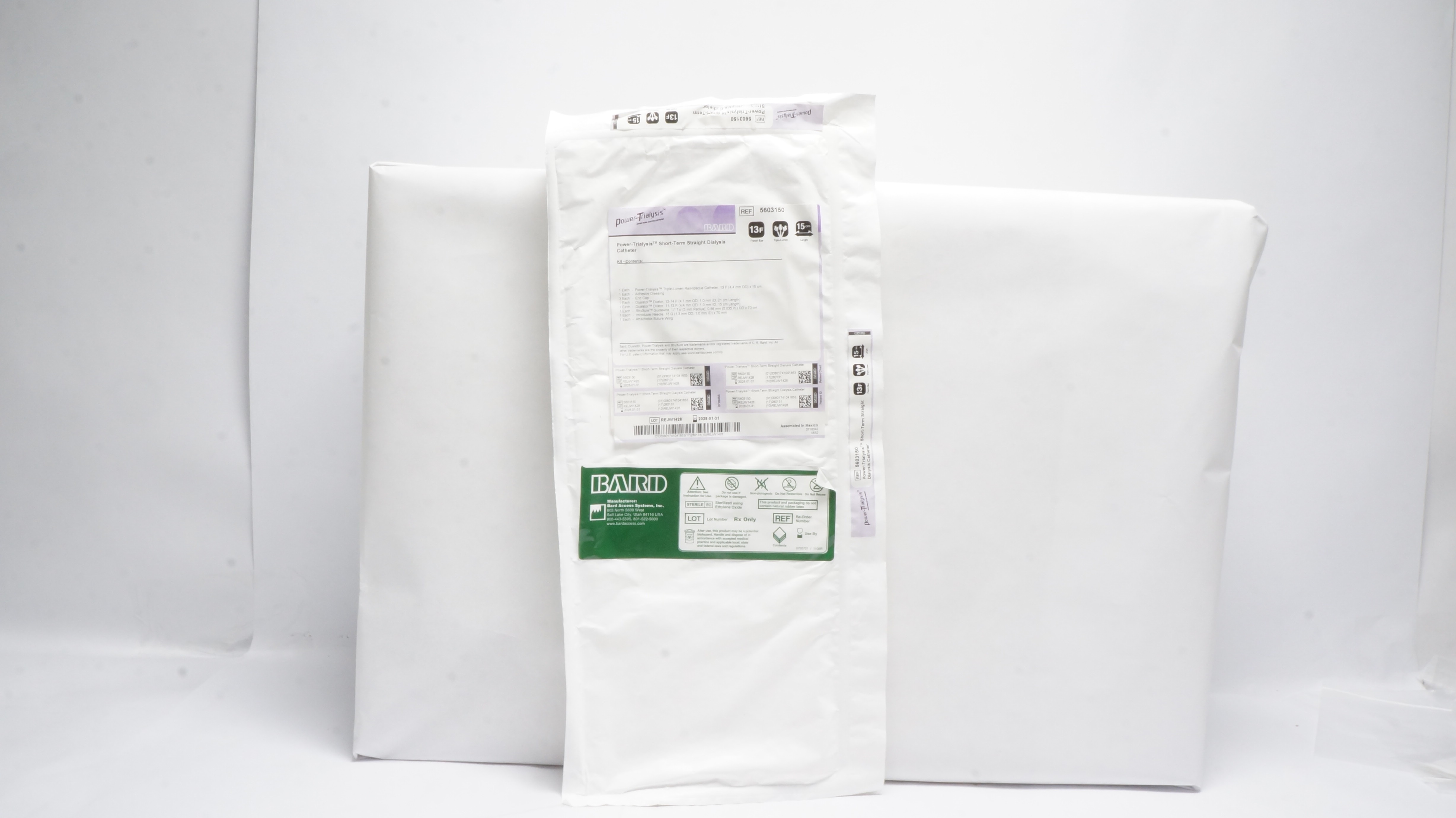 Bard 5603150 Power-Trialysis Short Term Straight Dialysis Cath. 13F x 15cm