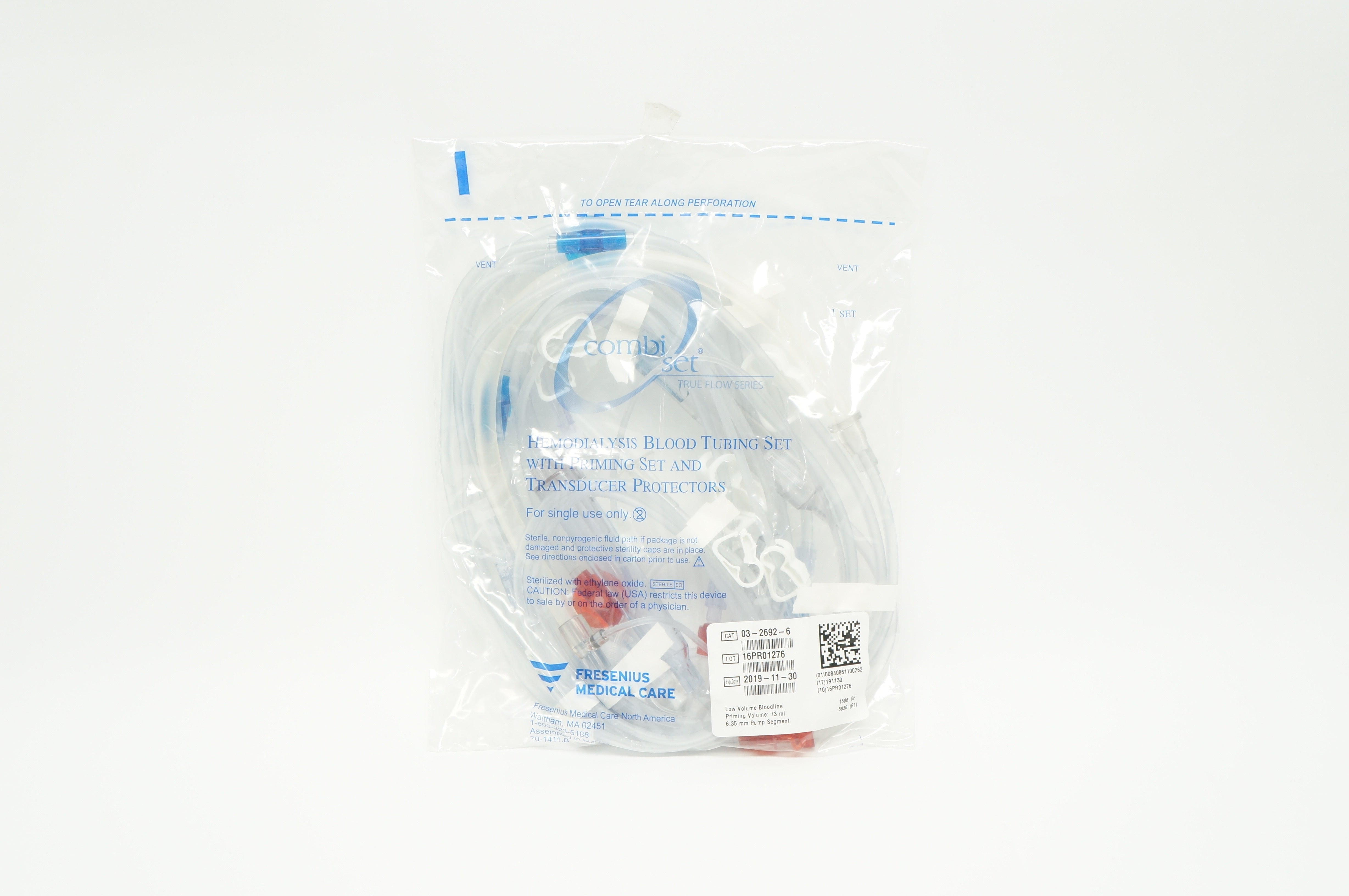 Fresenius Medical 0326926 Combi Set Hemodialysis Tubing Set 73ml x 6