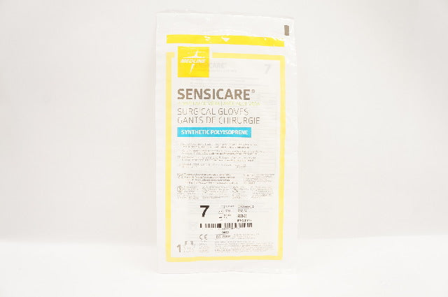 Medline MSG1070 Sensicare PI With Aloe Vera Surgical Gloves, Size 7