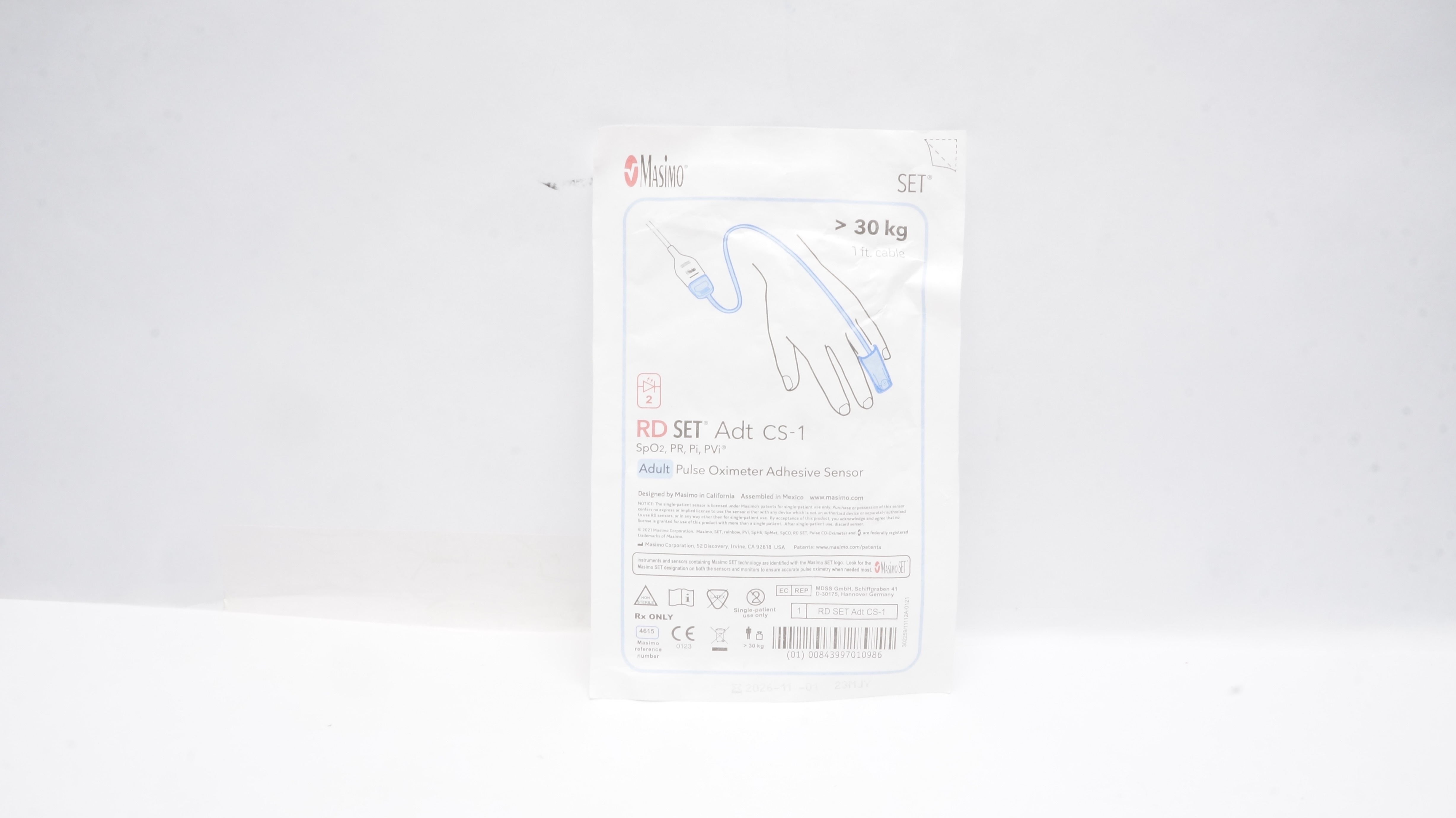 Masimo Rd Set Adt Masimo 4615 RD SET Adt CS-1 Adult Pulse Oximeter Adhesive Sensor