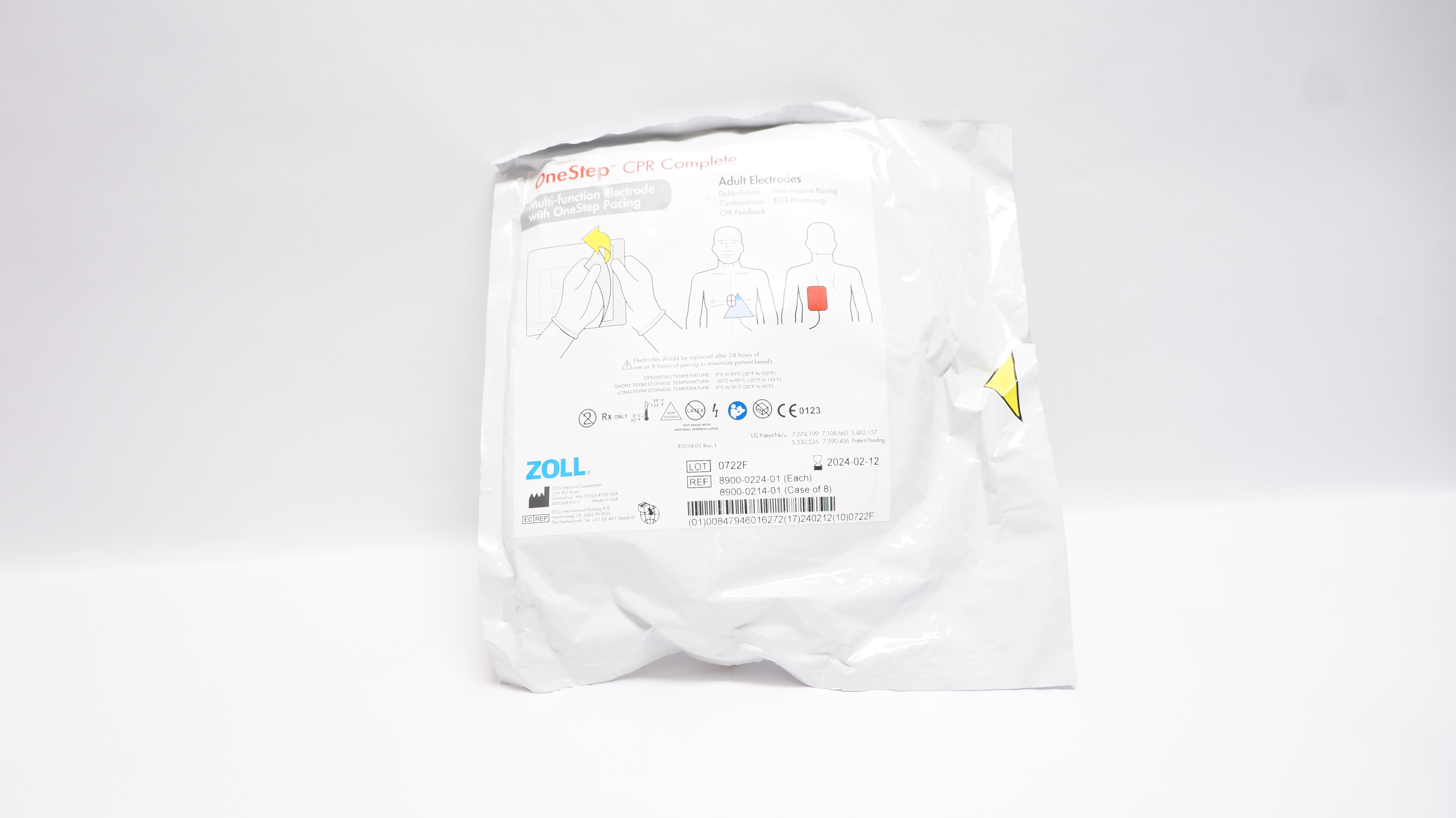 Zoll 8900-0224-01 OneStep CPR Complete Adult Multi-Function Electrodes