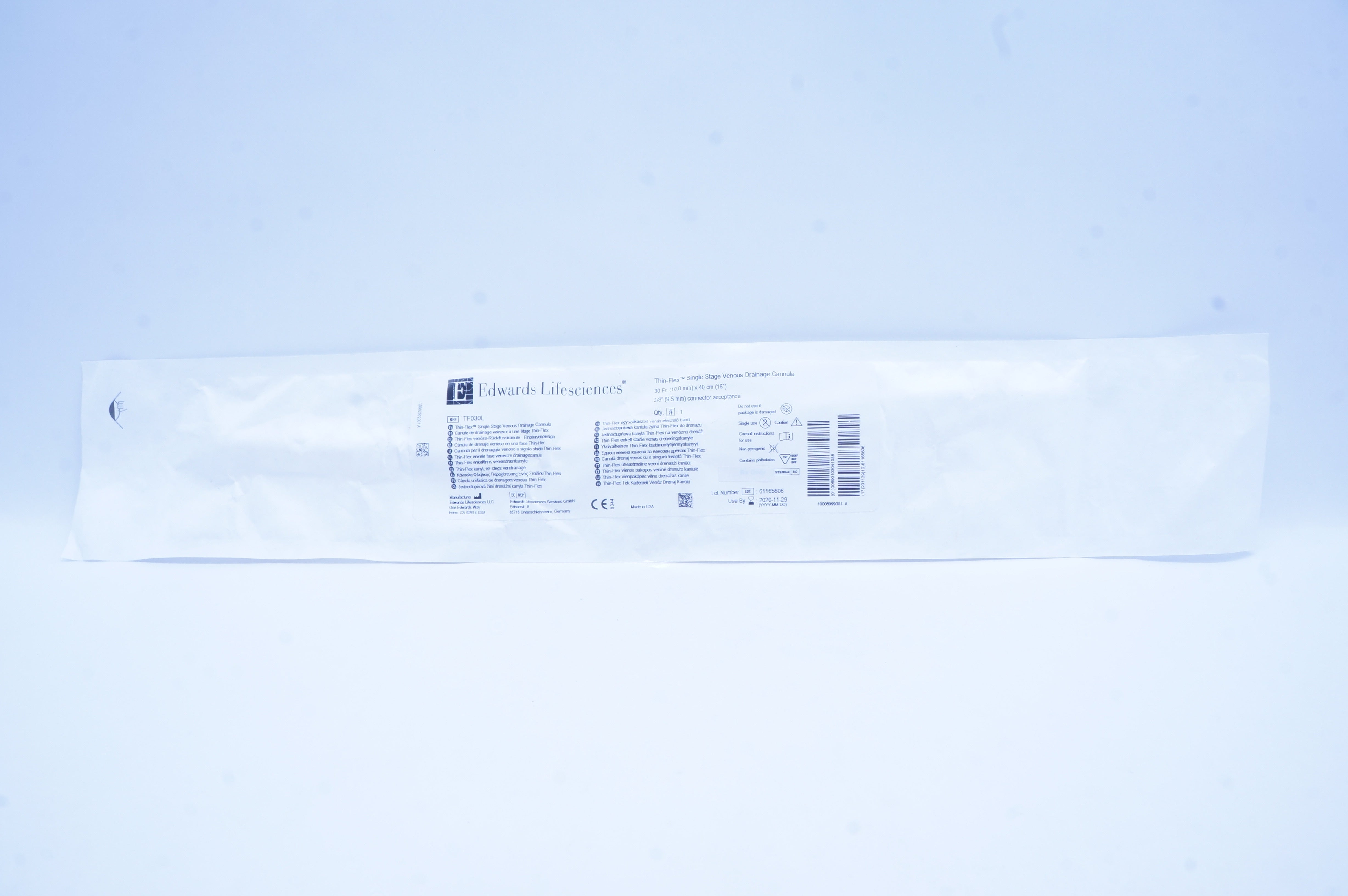 Edwards TF030L ThinFlex Single Stage Venous Drainage Cannula 30Fr x