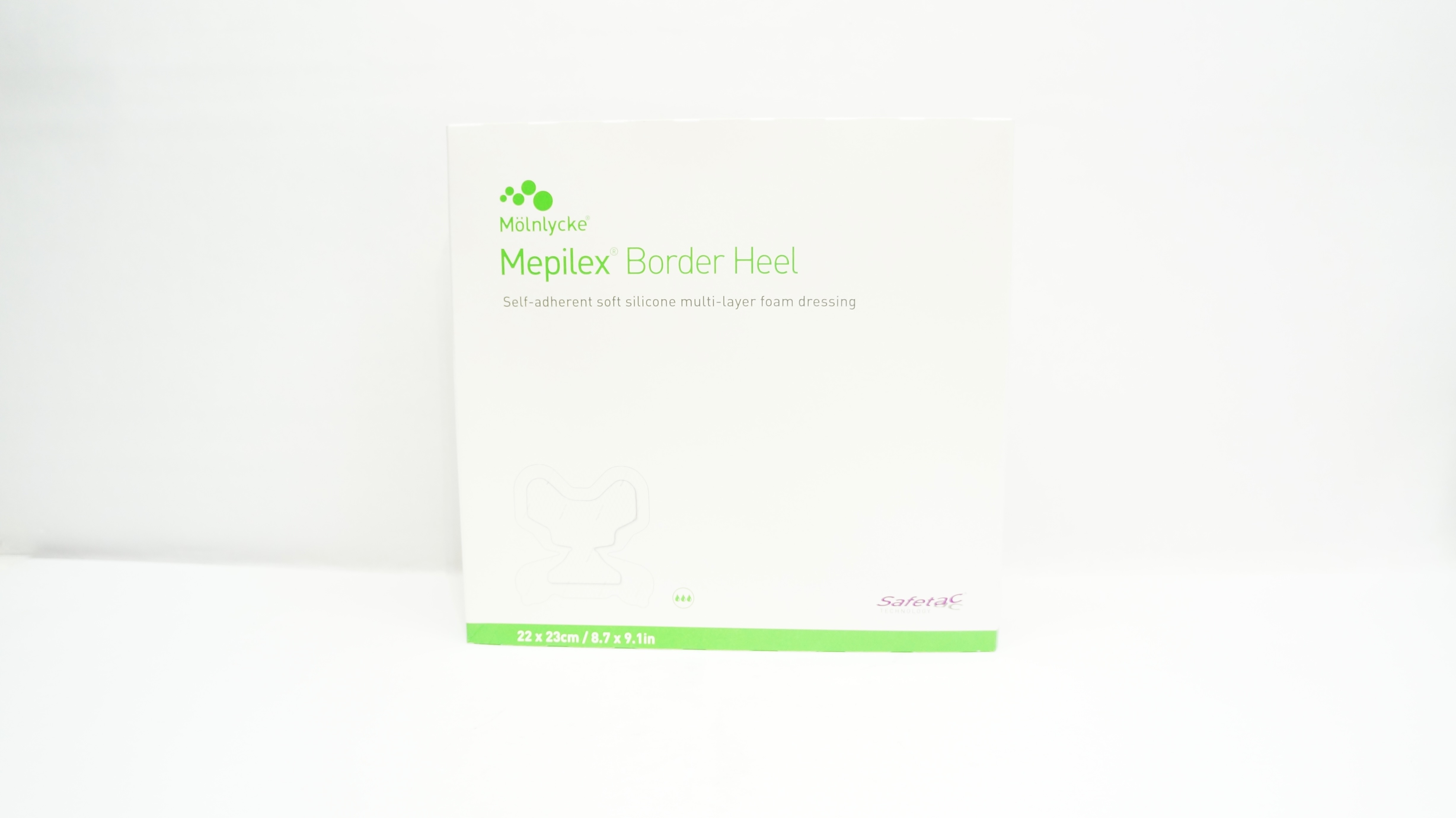 Molnlycke 282790 Mepilex Border Heel w/ Safetac Technology 8.7x9.1inch-Box of 10