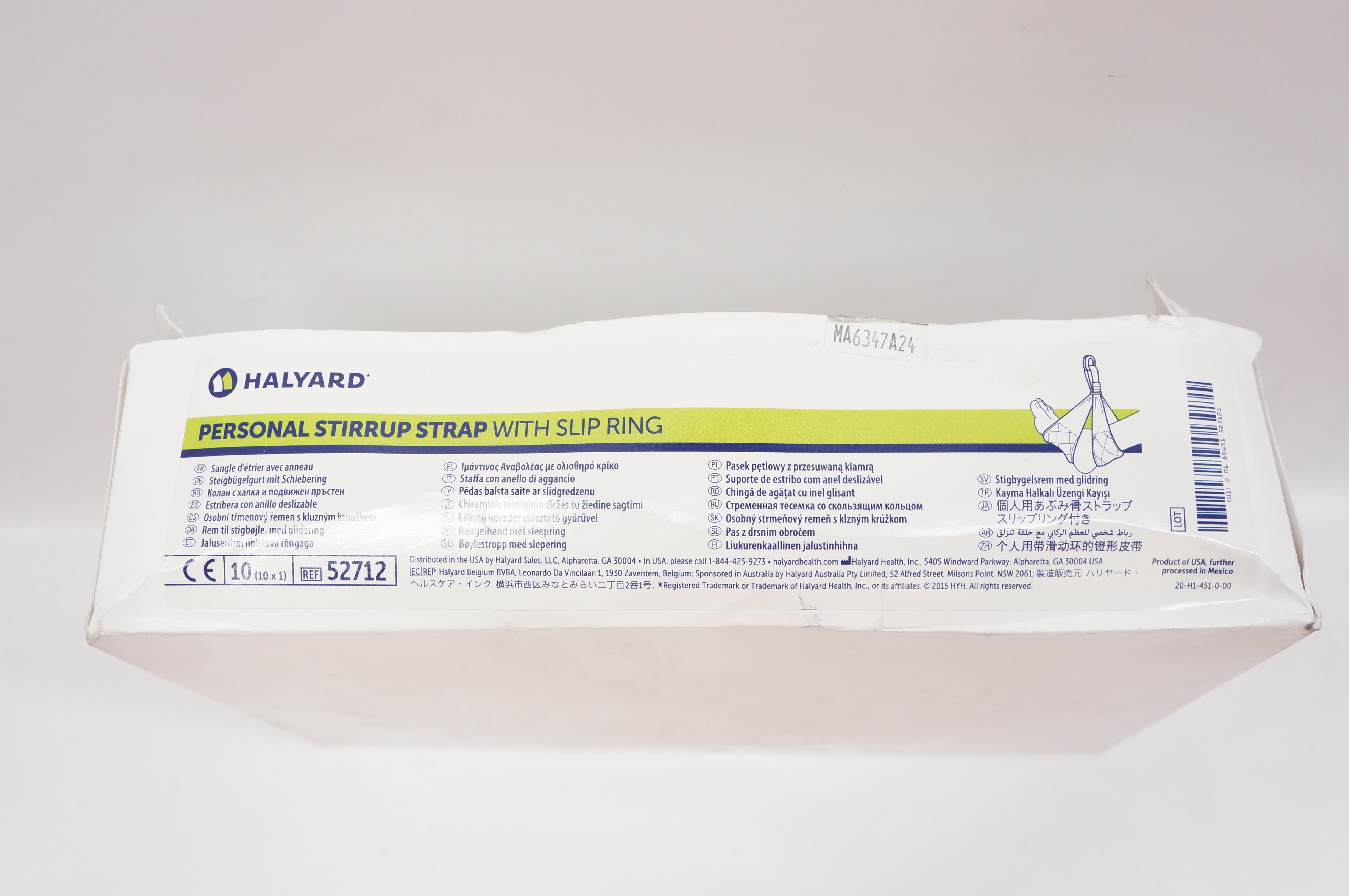 Halyard 52712 Personal Stirrup Strap With Slip Ring - Box of 10