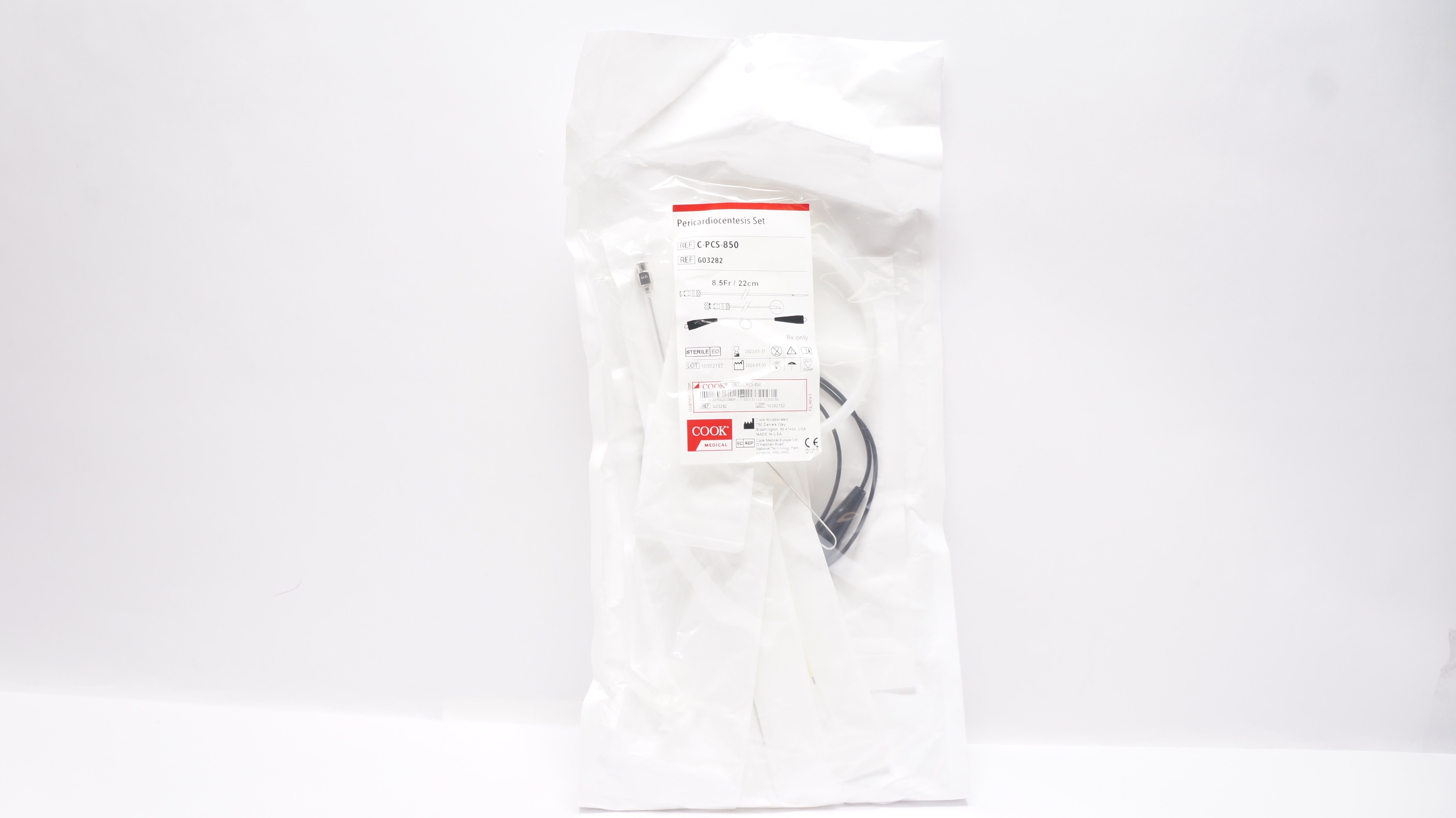 Cook Medical G03282 Pericardiocentesis Set 8.5Fr x 22cm (x)