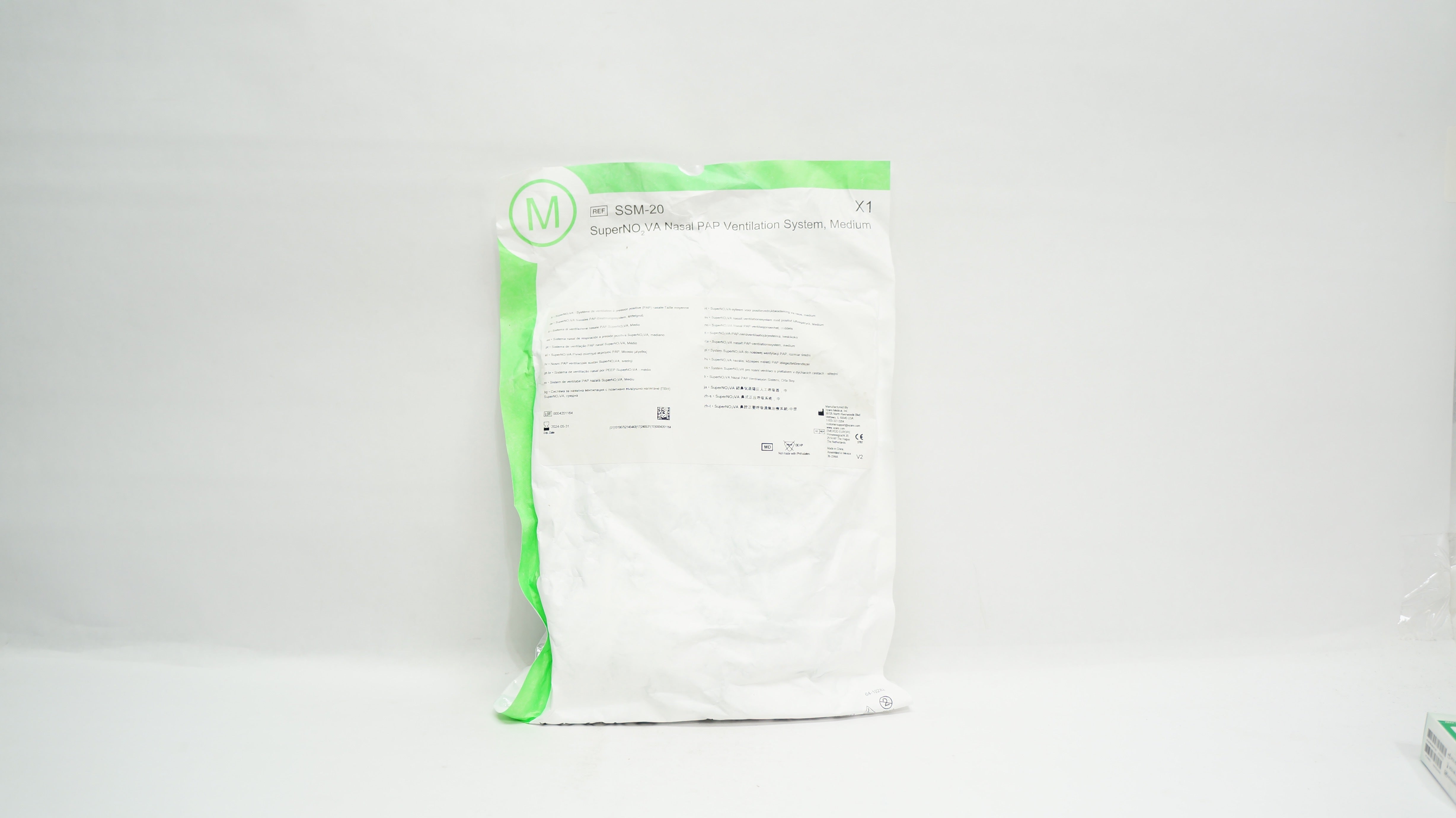 Vyaire SSM-20 SuperNO2VA Nasal PAP Ventilation System, Medium
