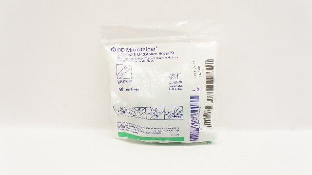 BD 365965 Microtainer Tubes with LH - Pack of 50