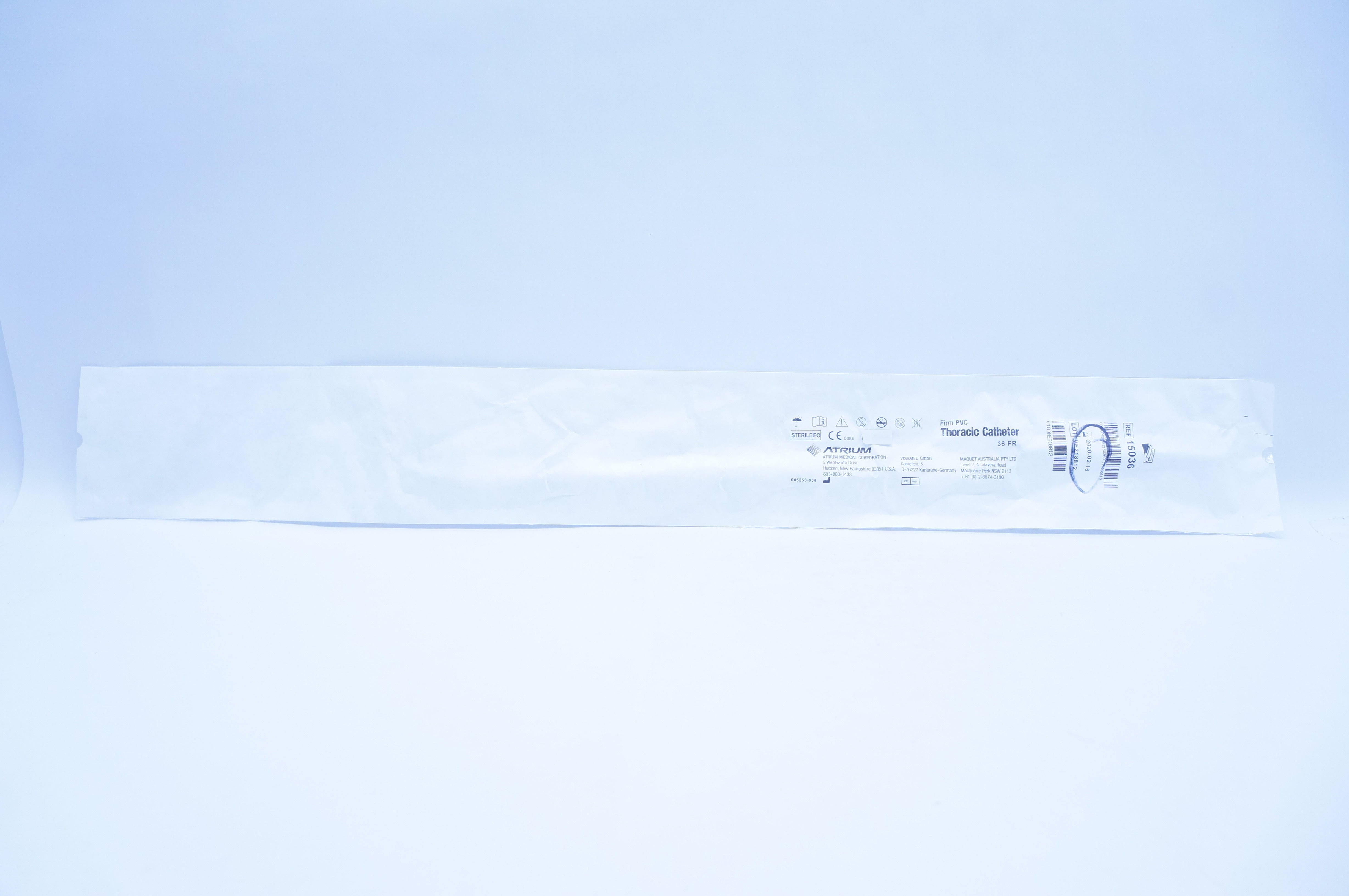 Atrium 15036 Firm PVC Thoracic Cath. 36 Fr. (x)