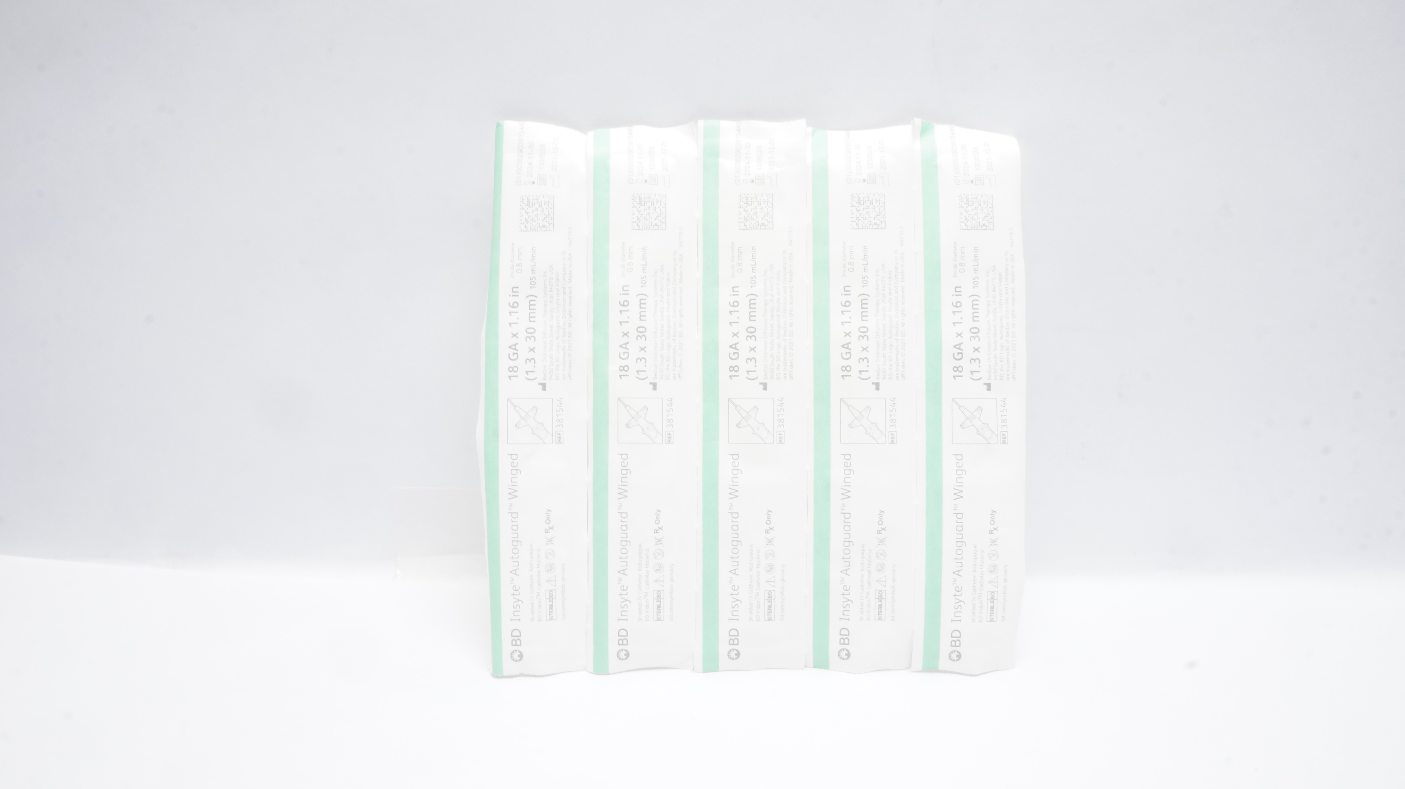 BD 381544 Insyte Autoguard Shield IV Cath. 18Ga x 1.16inch 105mL/min(x)-Lot of 5