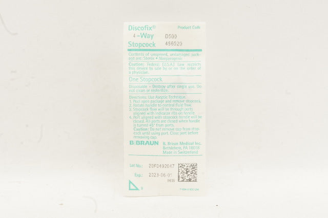 Braun 456020 Discofix 4-Way Stopcock (x)