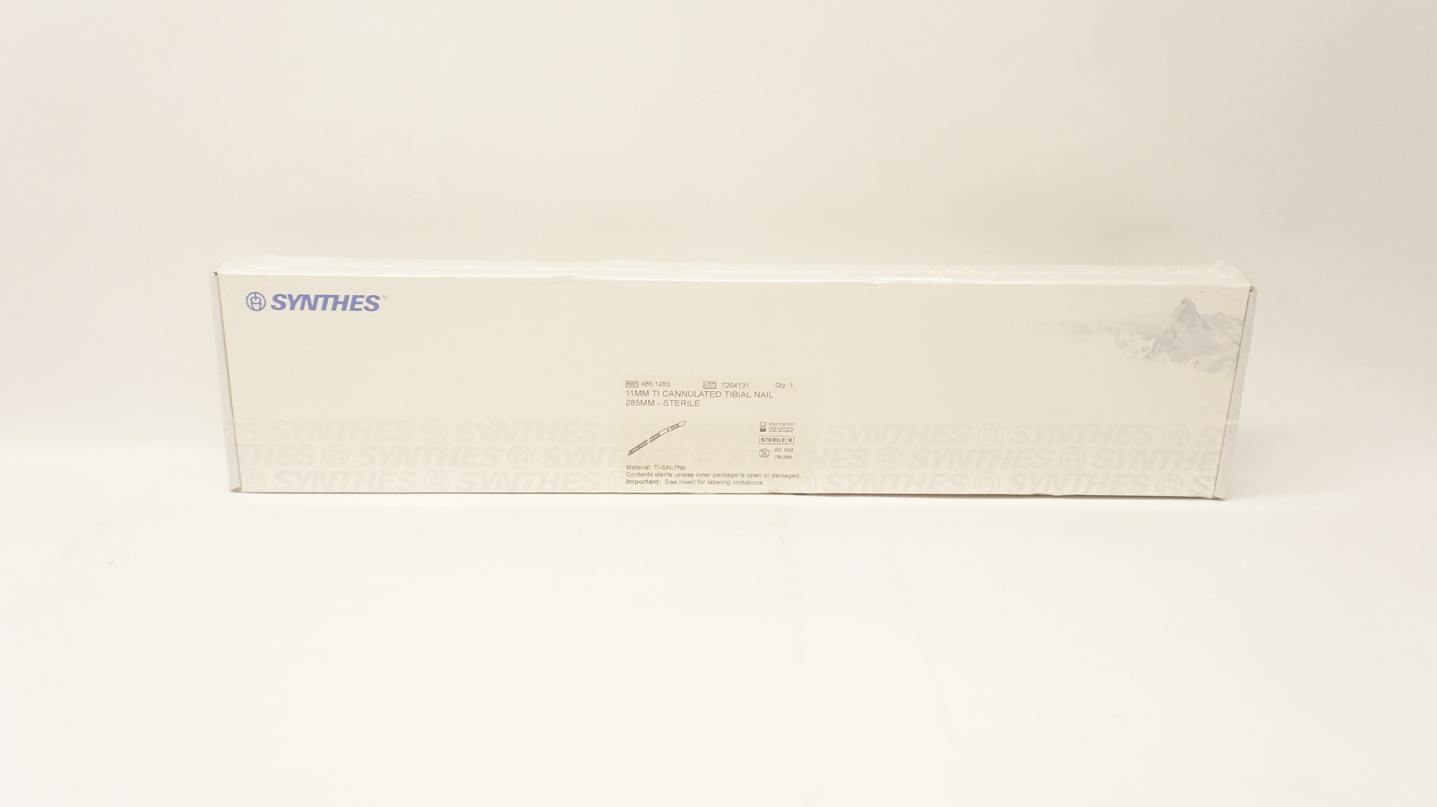 Synthes 485.128S 11mm Ti Cannulated Tibial Nail 285mm