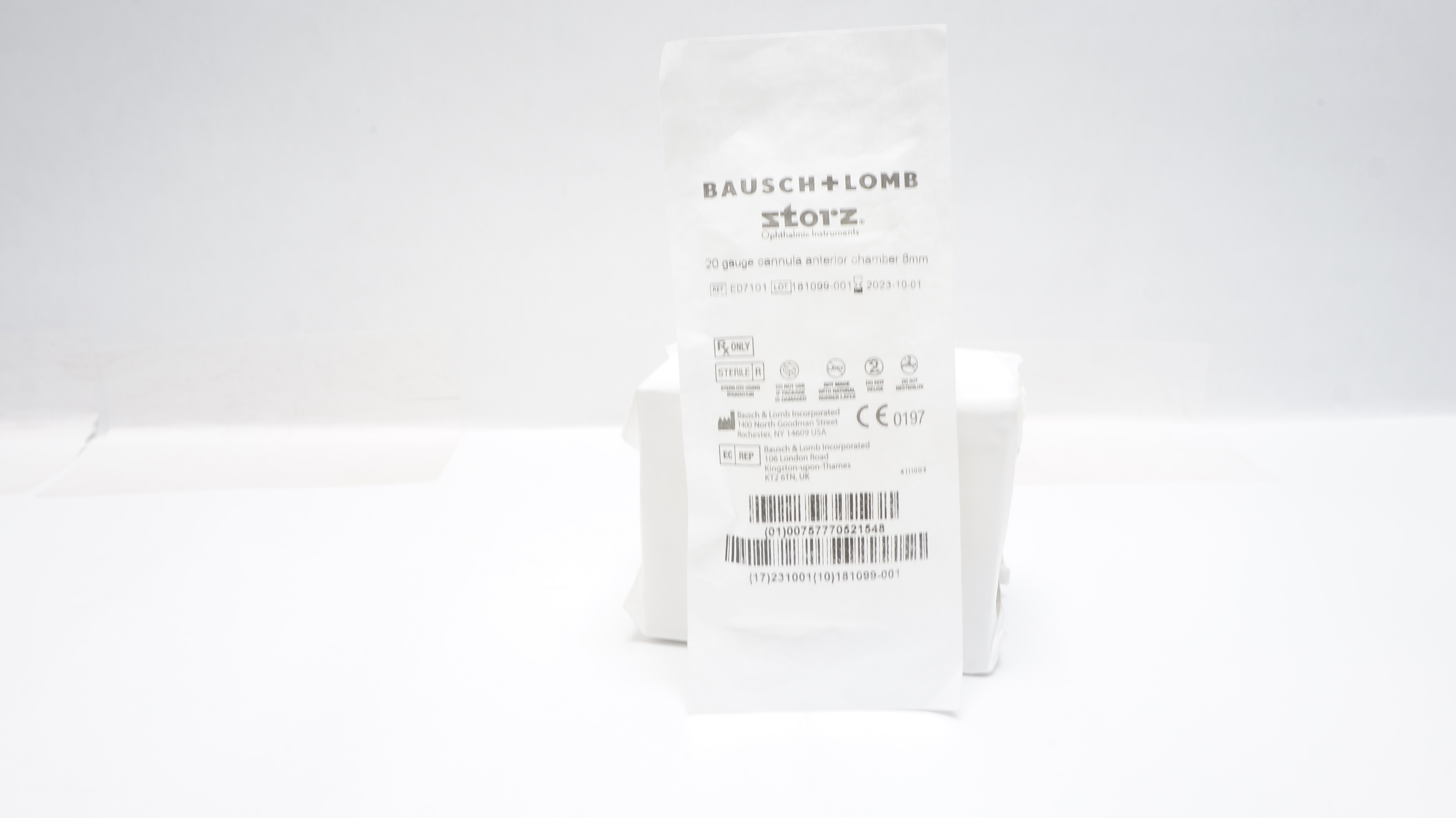 Bausch & Lomb ED7101 Storz Anterior Chamber Cannula 20 Ga x 8mm (x)