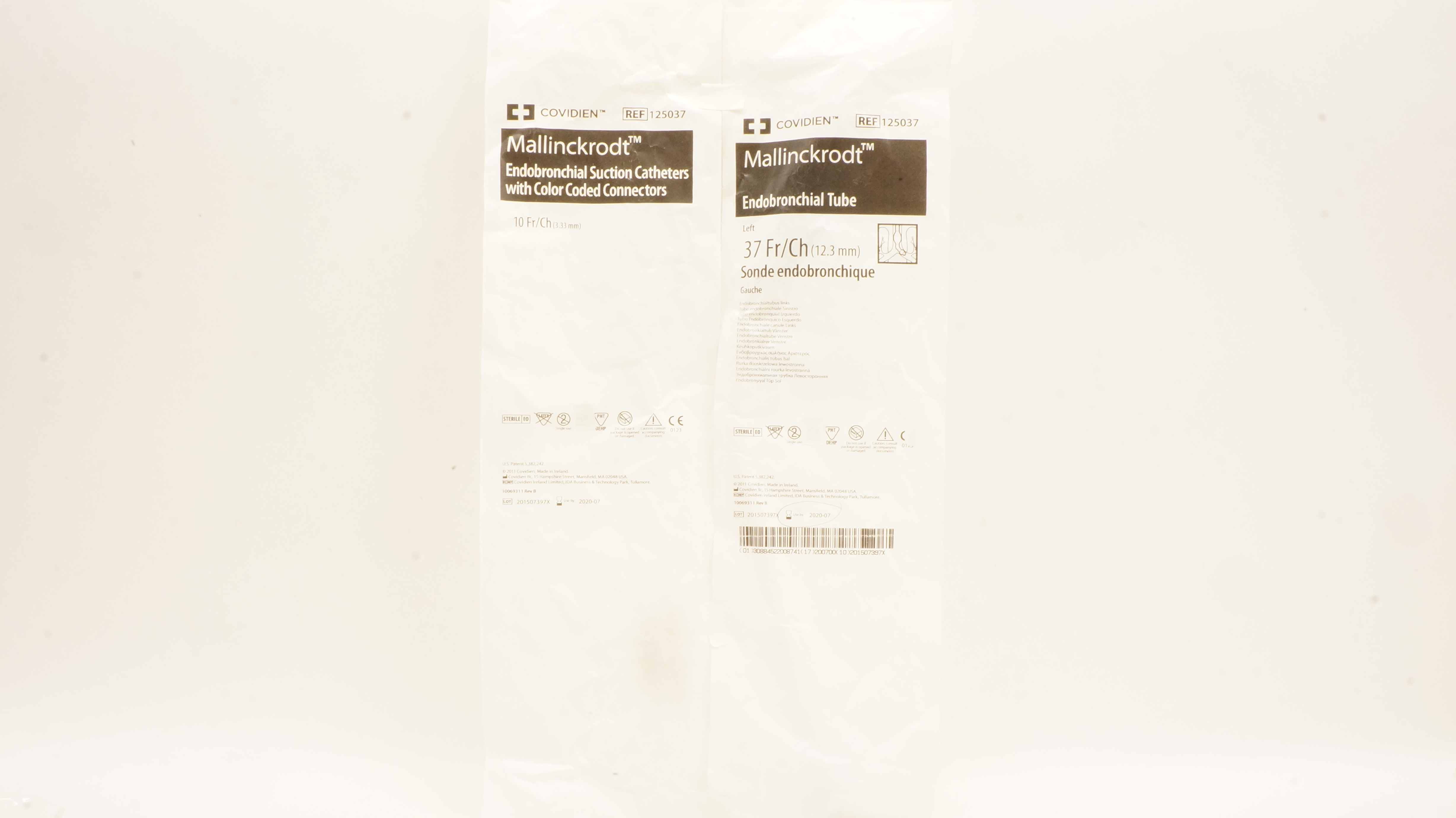 Covidien 125037 Mallinckrodt Endobronchial Tube Left 37Fr/Ch (x)
