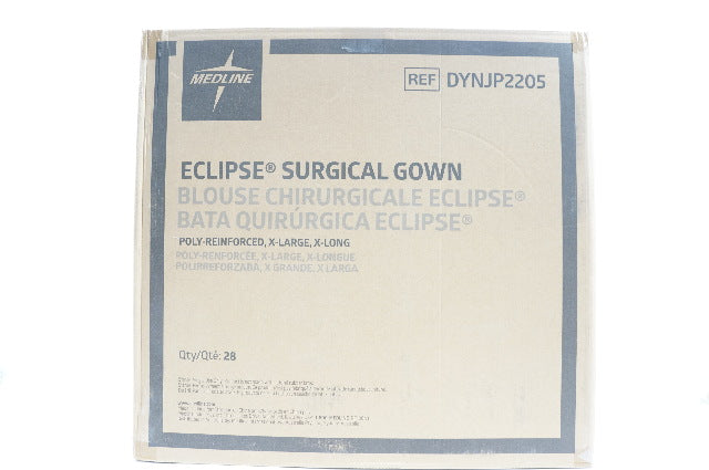 Medline DYNJP2205 Eclipse Surgical Gown XL - XLong - Case of 28