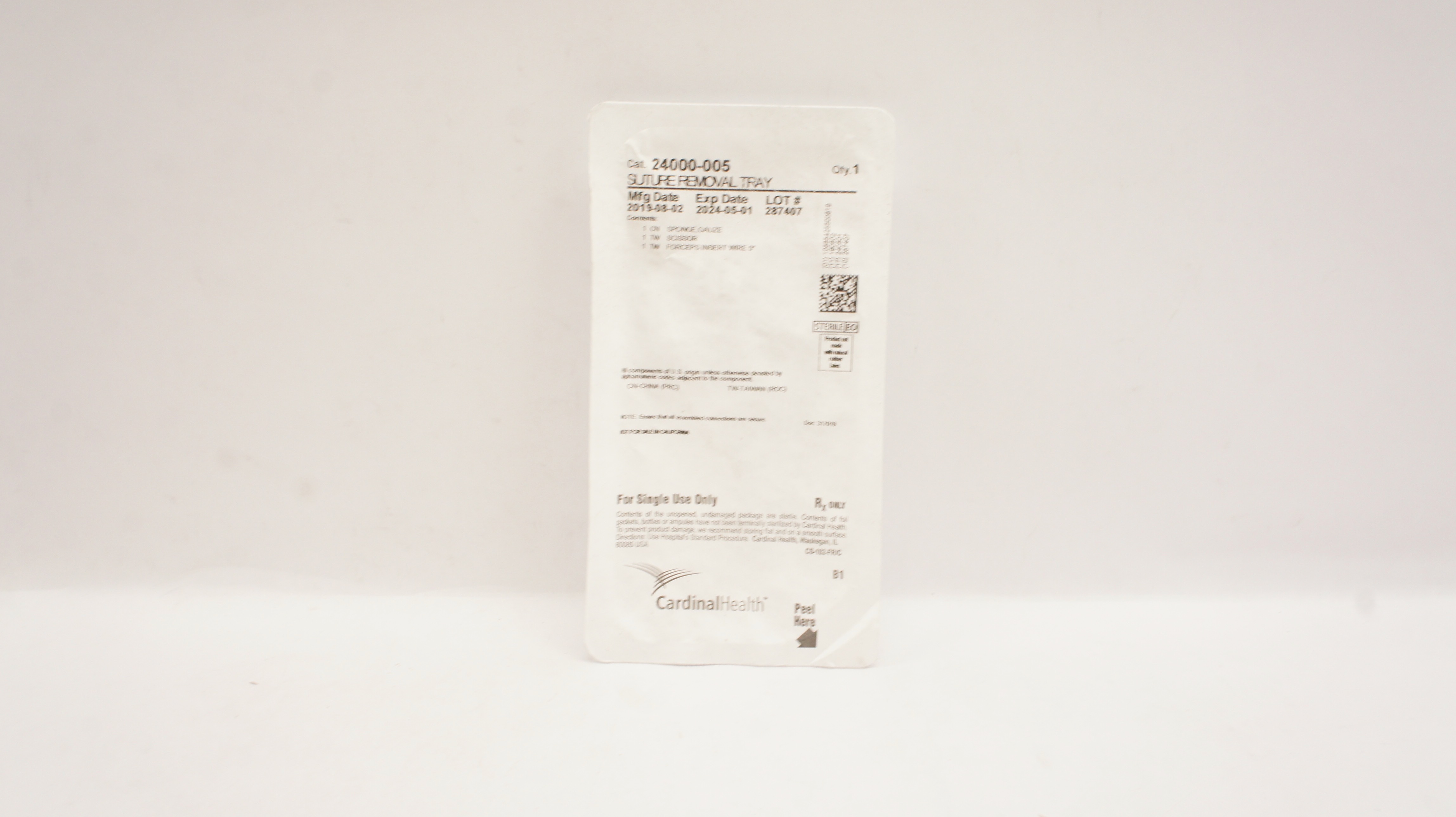 Cardinal Health 24000-005 Stre Removal Tray