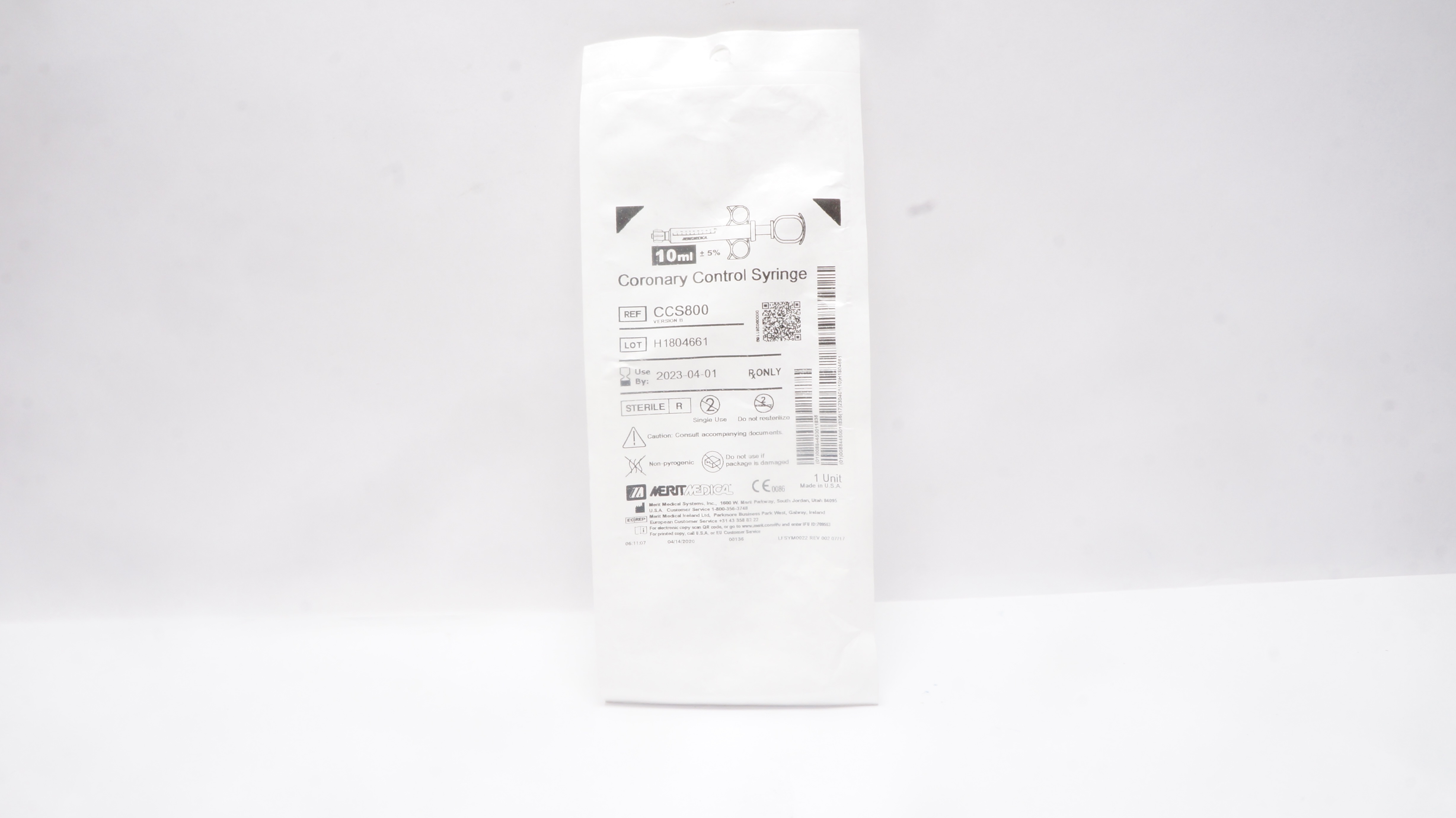 Merit Medical CCS800 Coronary Control Syringe 10ml (x)