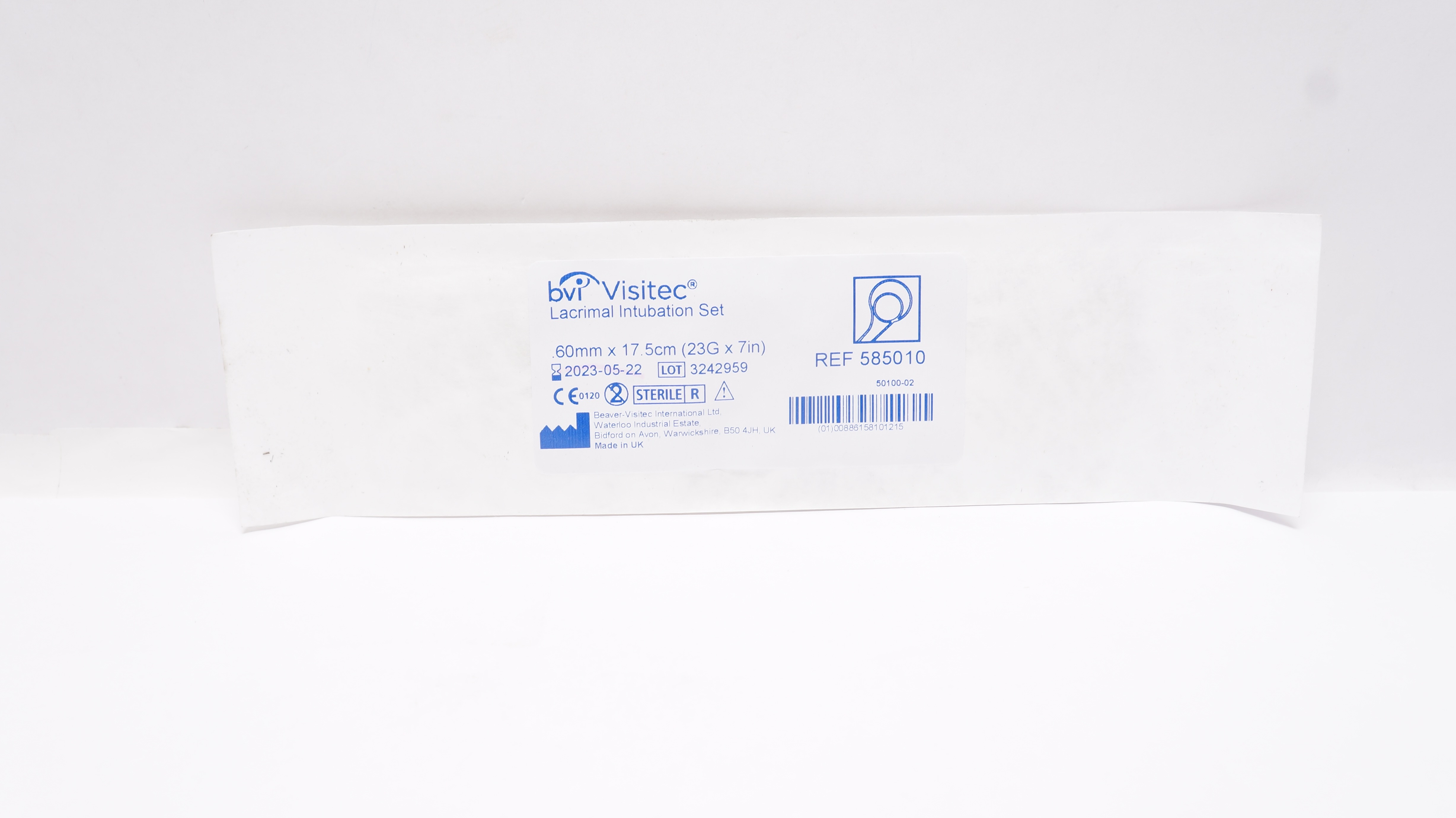 BVI 585010 Beaver Visitec Lacrimal Intubation Set 23G x 7 inch (x)