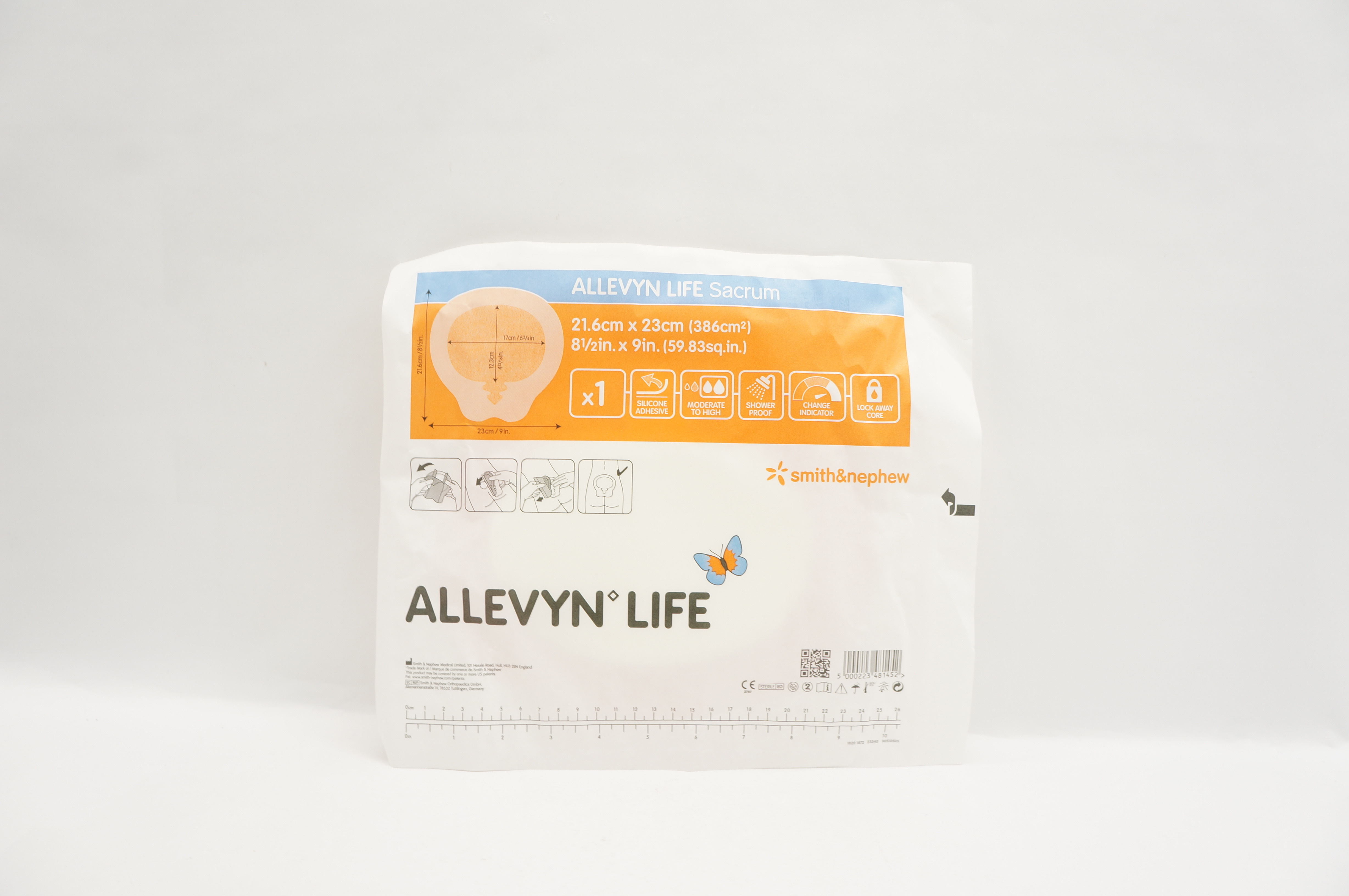 Smith&Nephew 66801307 Allevyn Life Sacrum 8-1/2inch x 9inch
