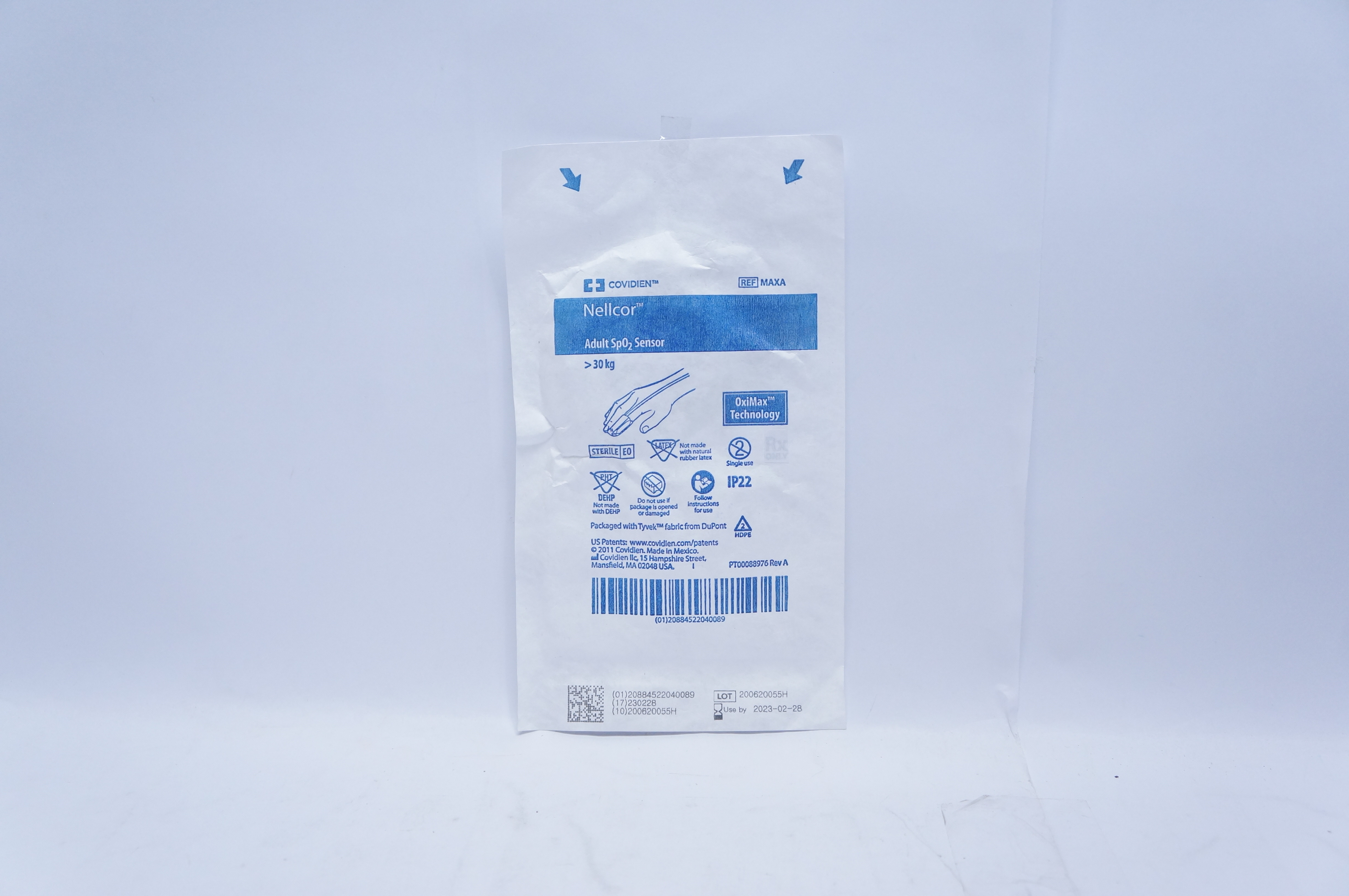 Covidien MAXA Nellcor Adult SpO2 Sensor >30kg