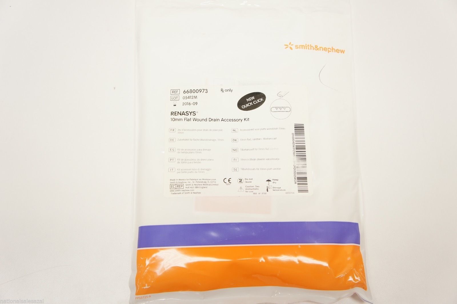 66800973 Smith&Nephew 10mm Flat Wound Drain Accessory Kit (x)
