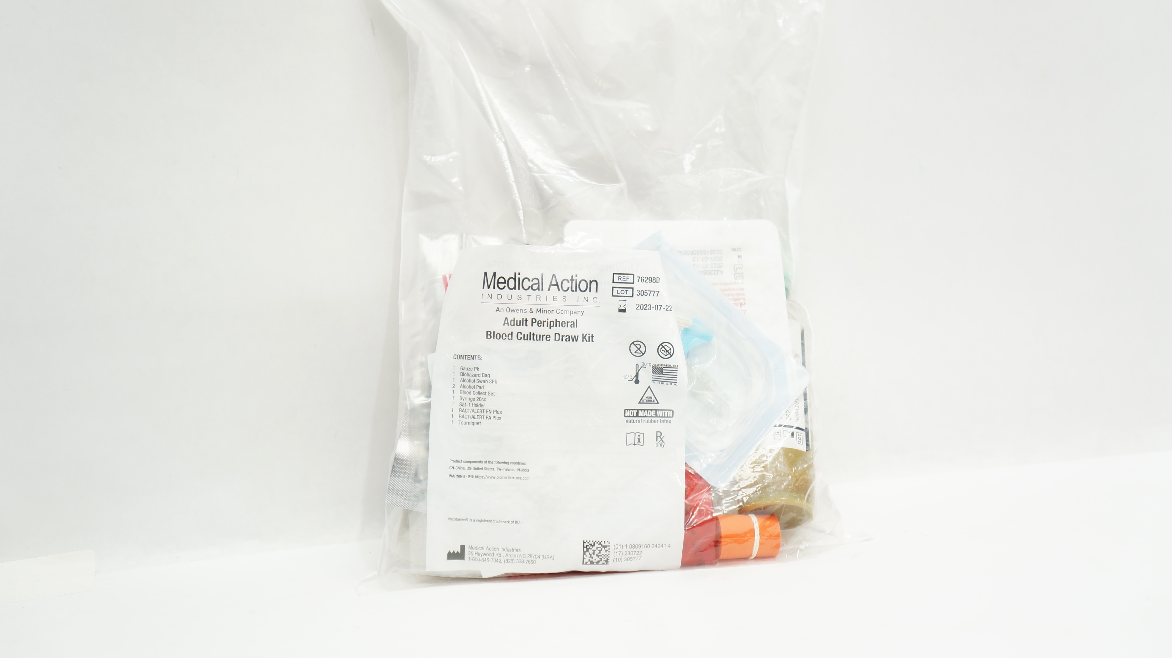 Medical Action 76298B Adult Peritheral Blood Culture Draw Kit