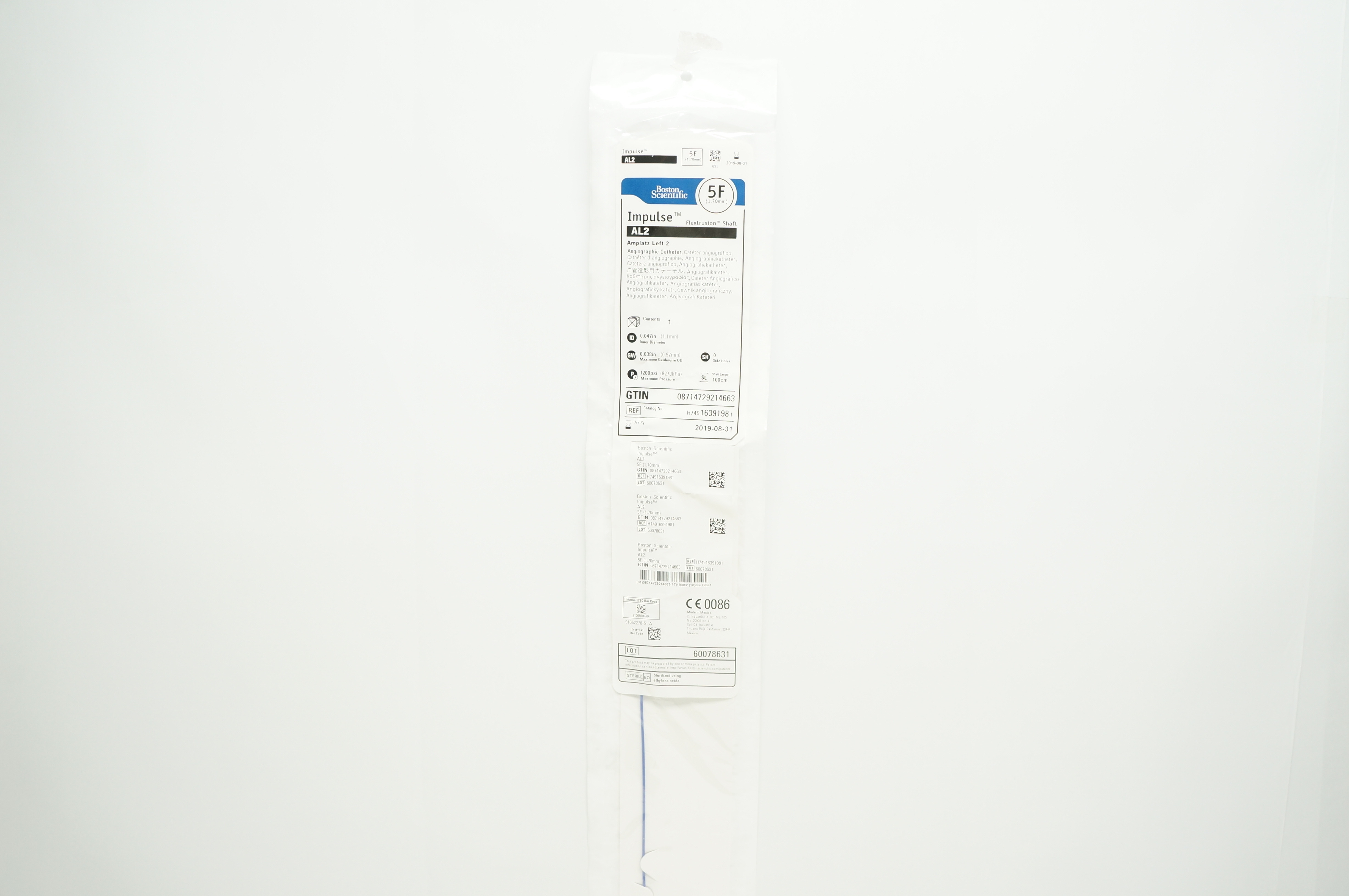 Boston Scientific 1639198 Impulse AL2 Flextrusion Shaft Amplatz Left 2 5F (x)
