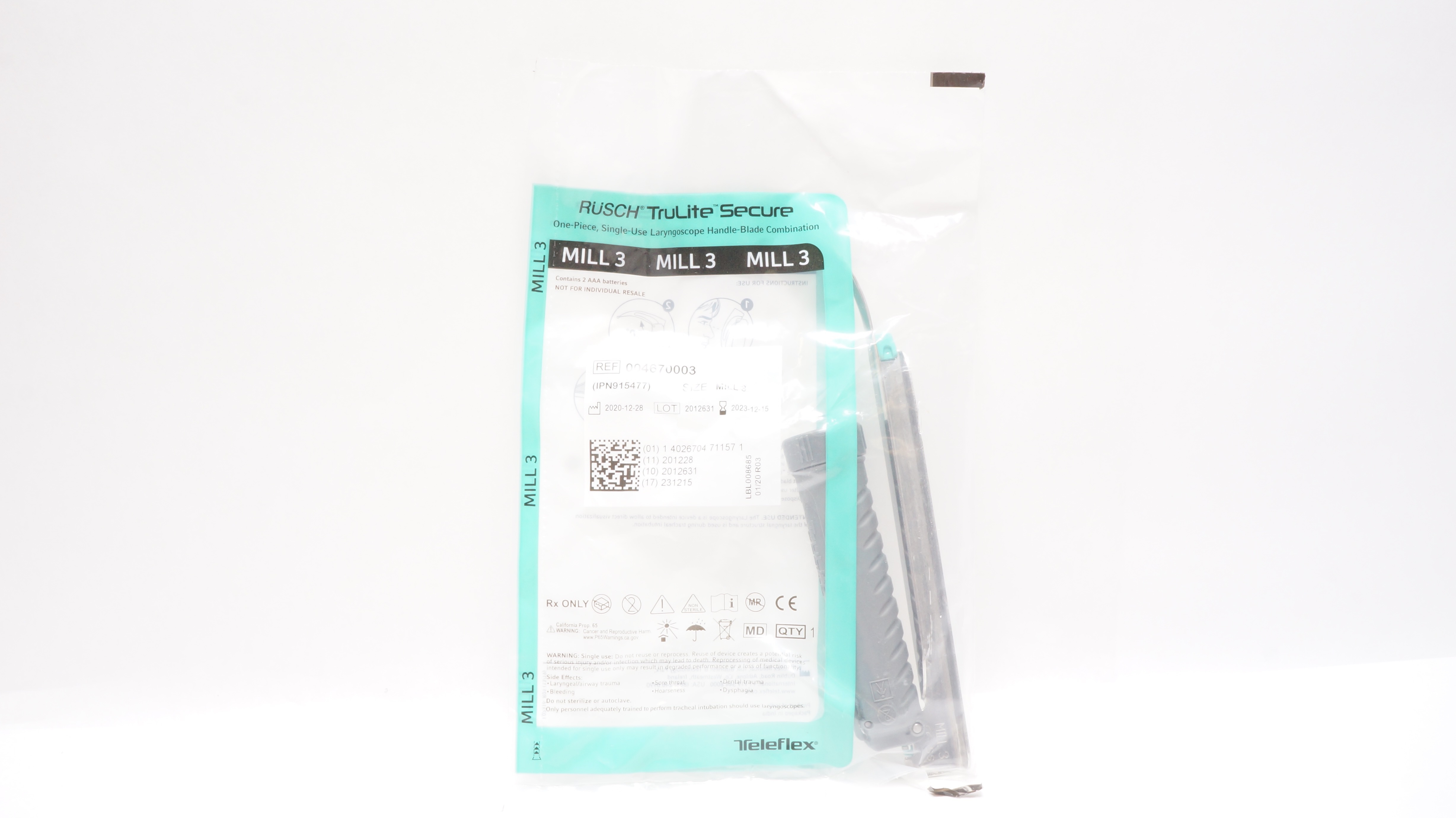 Teleflex 004670003 TruLite Secure Laryngoscope Handle-Blade Combination ...