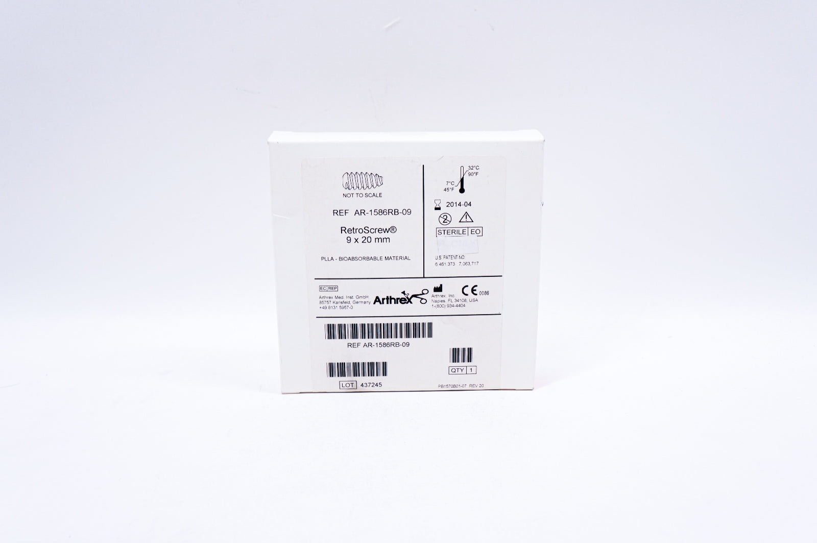 Arthrex AR-1586RB-09 RetroScrew 9 x 20mm (x)