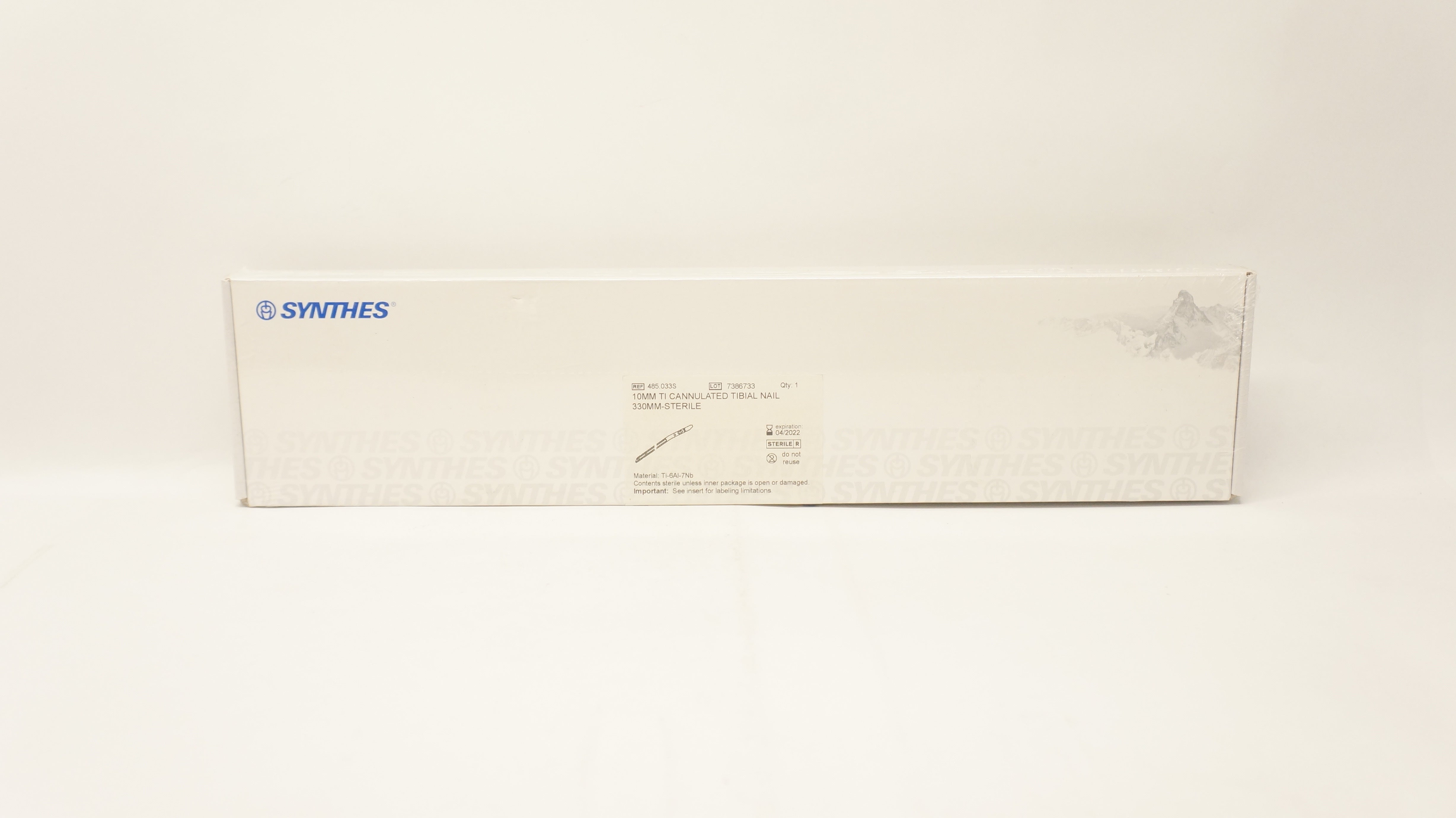 Synthes 485.033S 10mm Ti Cannulated Tibial Nail 330mm
