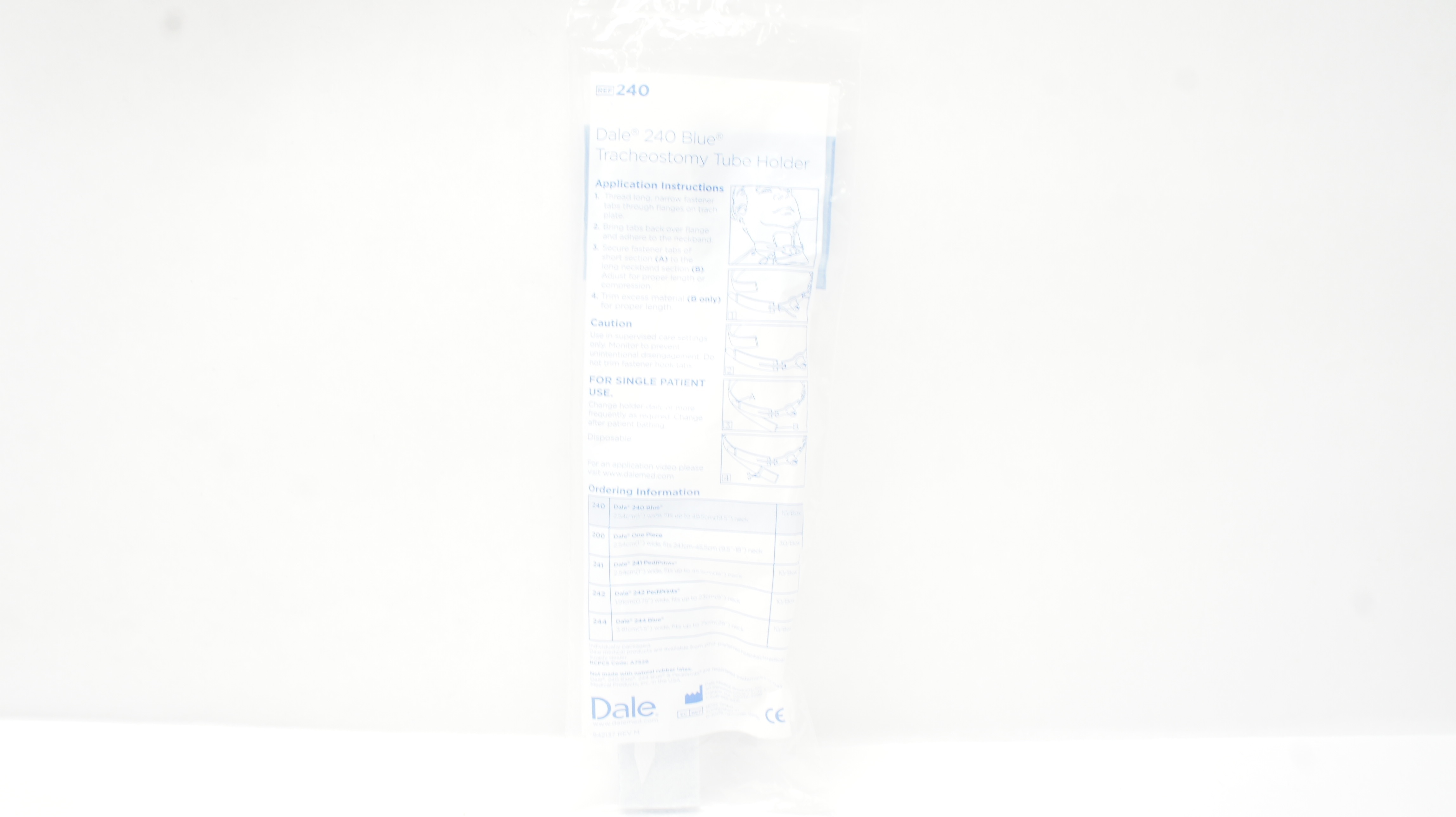 Dale 240 Blue Tracheostomy Tube Holder (x)