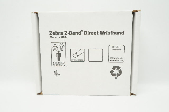 Zebra 10006995K Z-Band Direct Wristband 1inch x 11inch - Box of 200