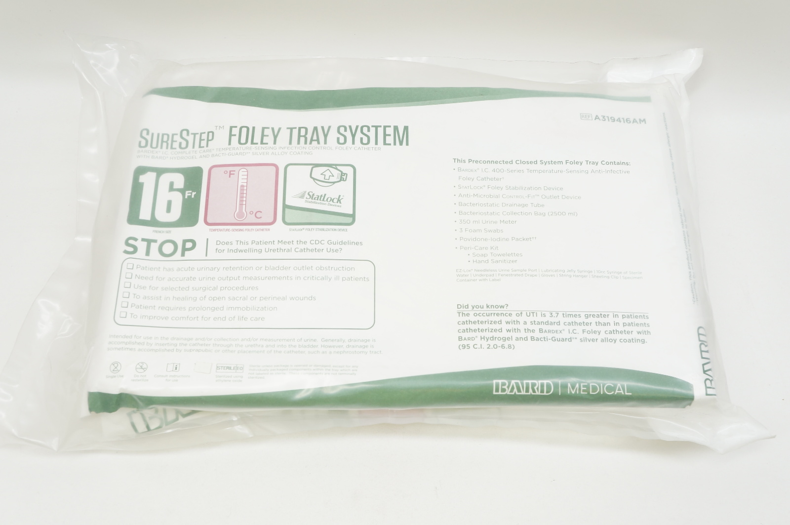 Bard A319416AM SureStep Foley Tray System 16Fr.