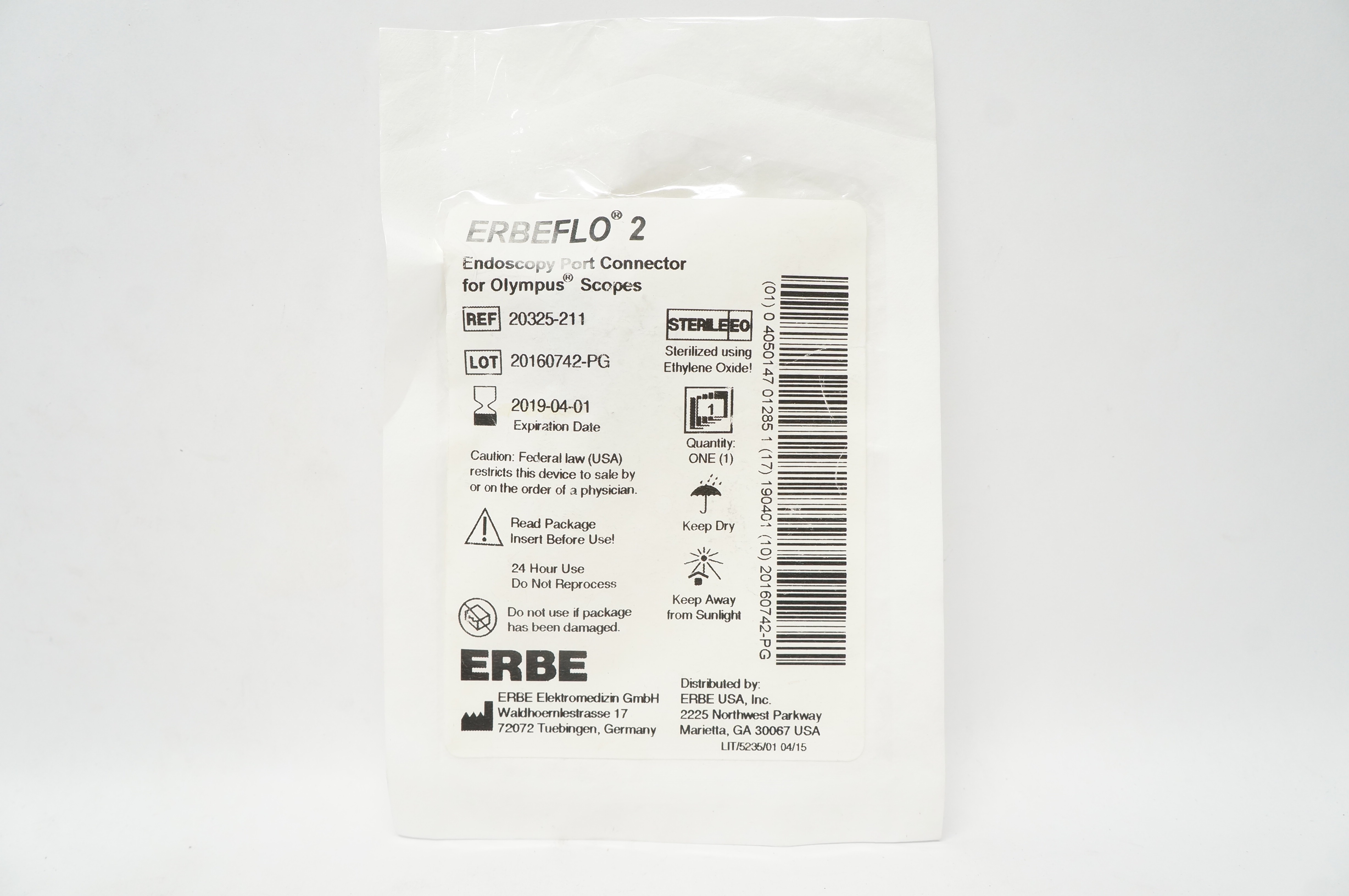 Erbe 20325-211 Erbeflo 2 Endoscopy Port Connector for Olympus Scopes (x)