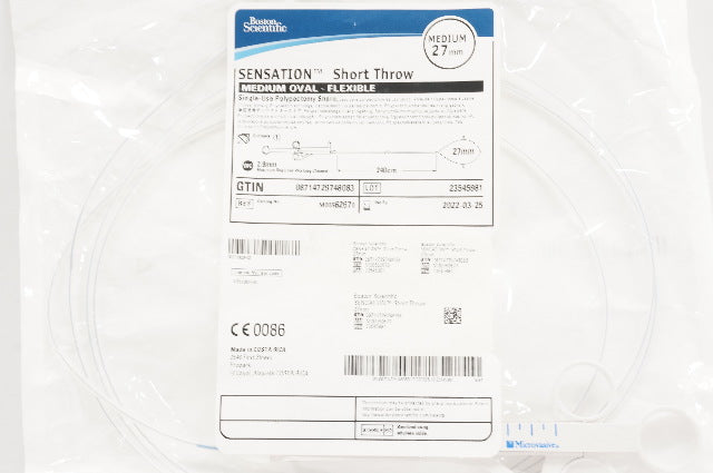 Boston Scientific 6267 Sensation Short Throw Polypectomy Snare 27mm