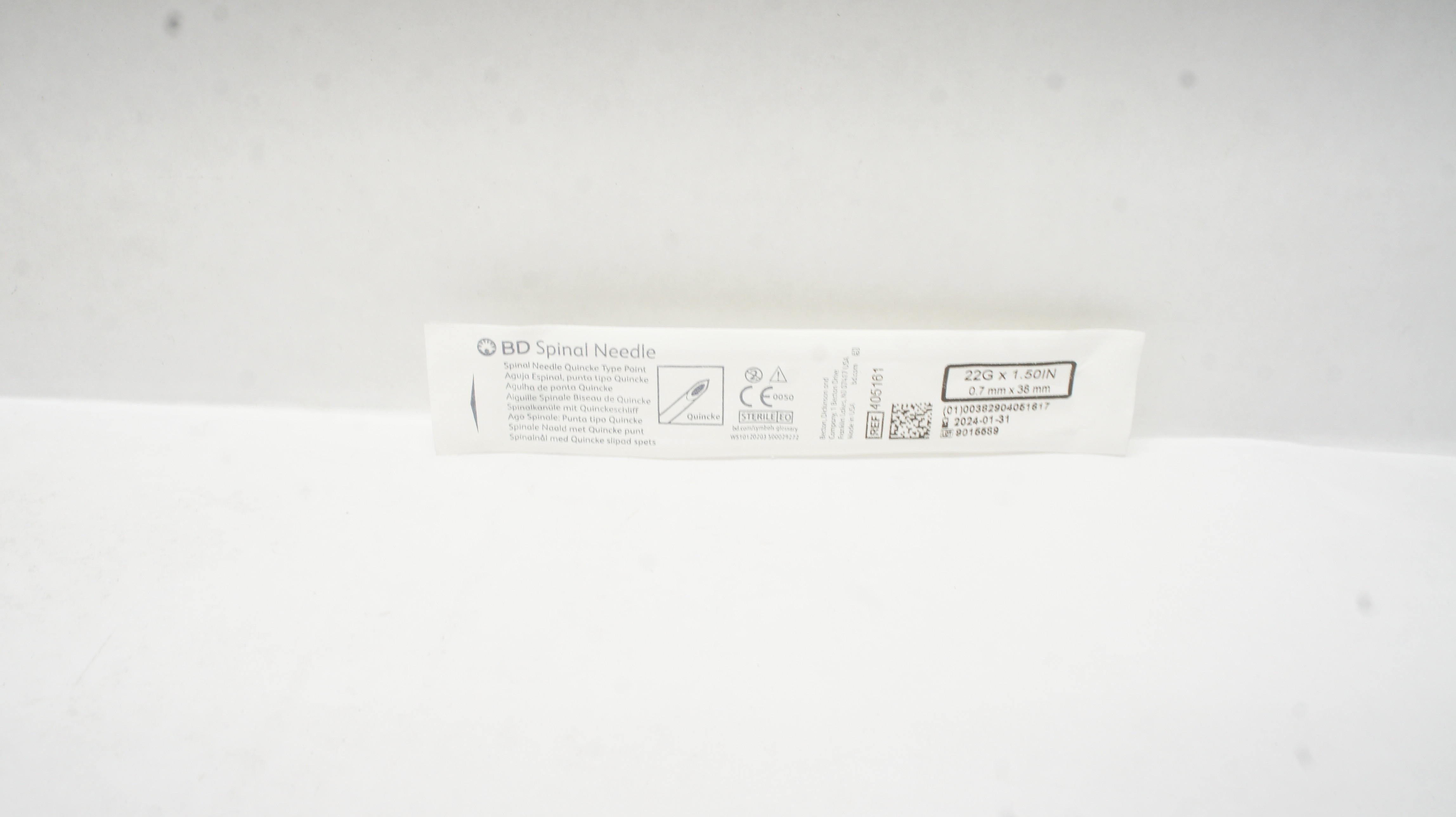 BD 405161 Spinal Ndle. 22GA x 1.50inch (x)