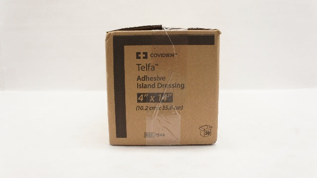 Covidien 7544 Telfa Adhesive Island Dressing 4 inch x 14 inch - Case of 50