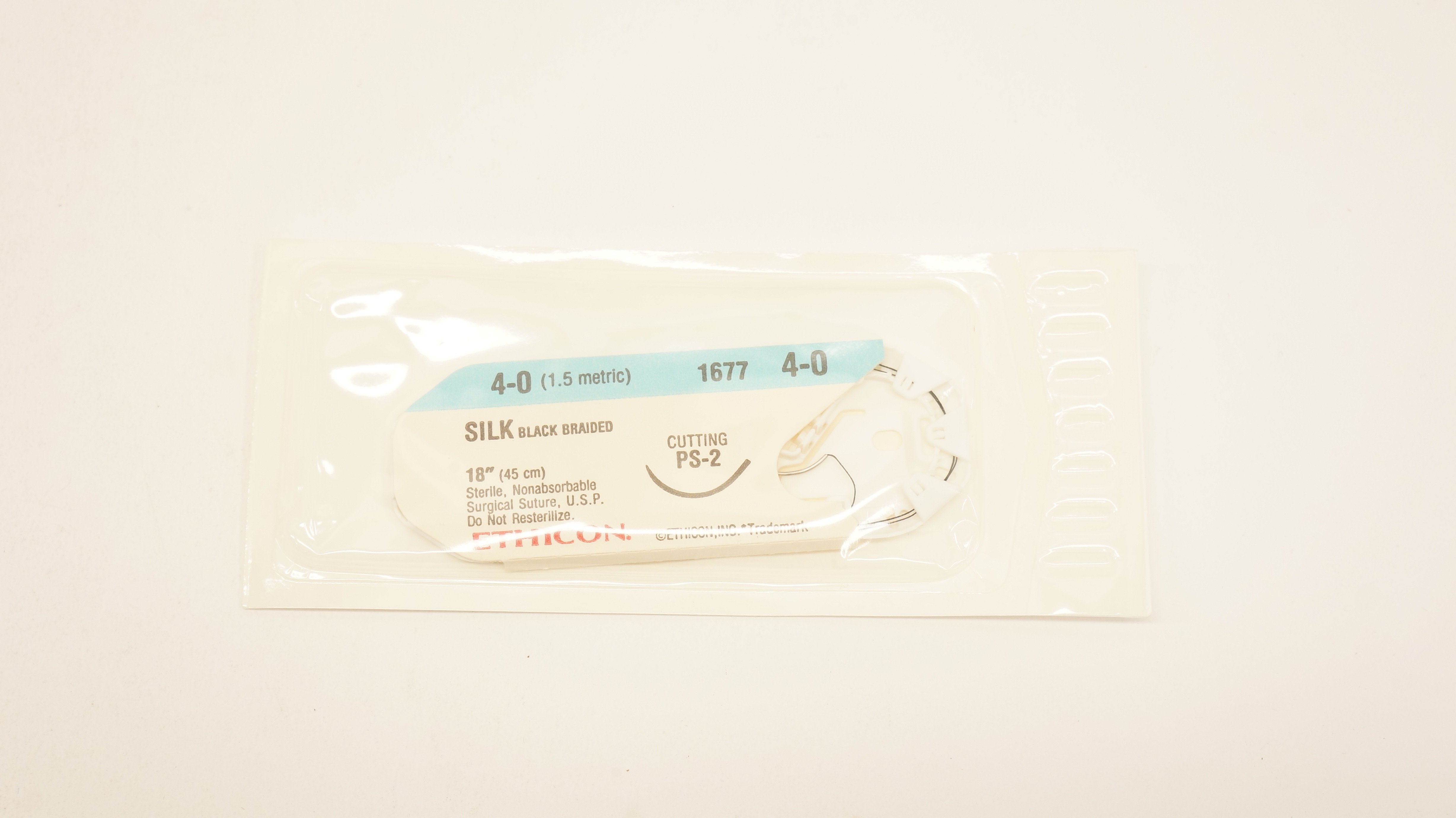 Ethicon 1677 4-0 PERMA-HAND SILK PS-2 19mm 3/8c 18inch