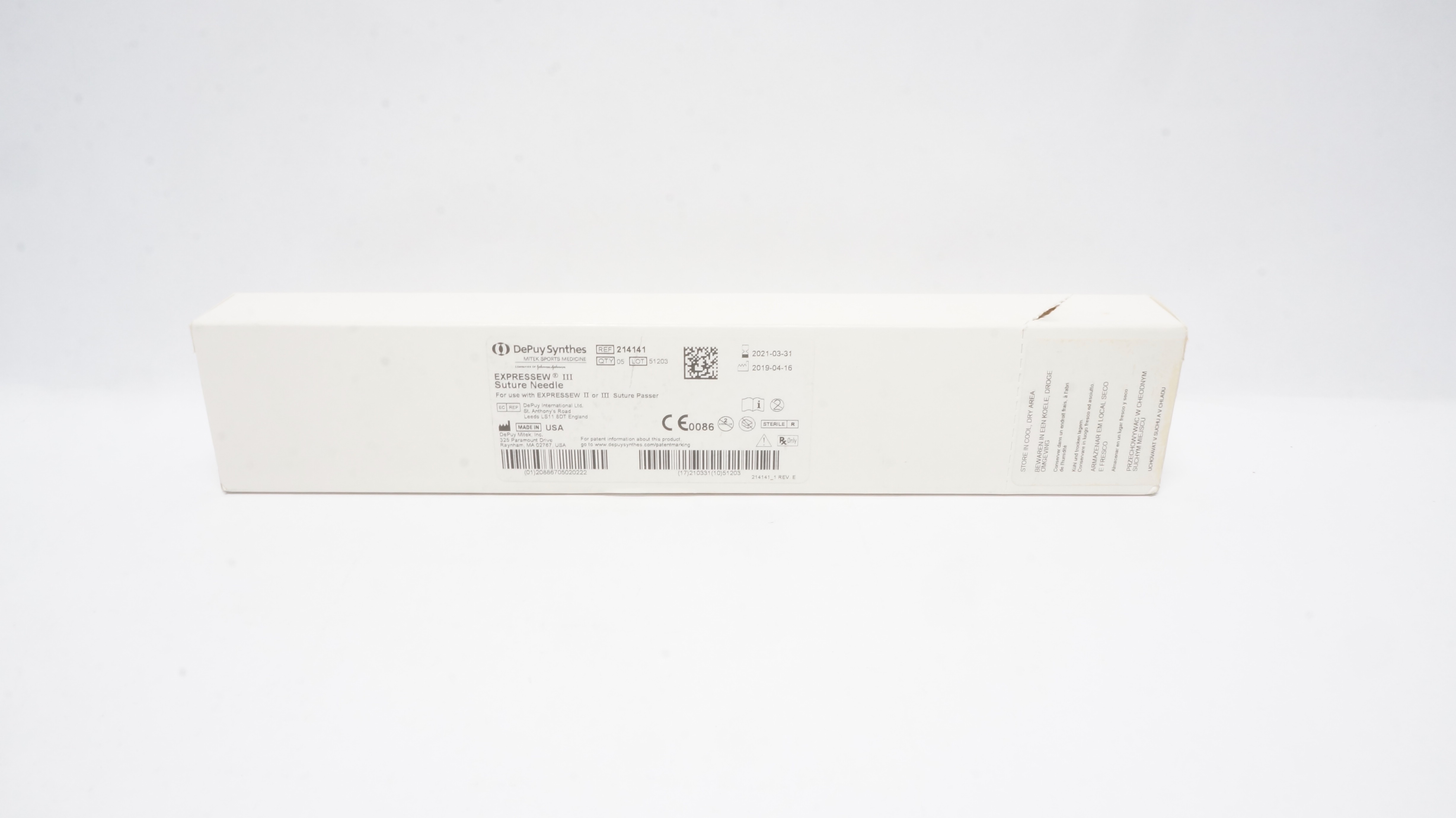 DePuy 214141 Mitek Synthes EXPRESSEW III Stre Ndle - Box of 5 (x)