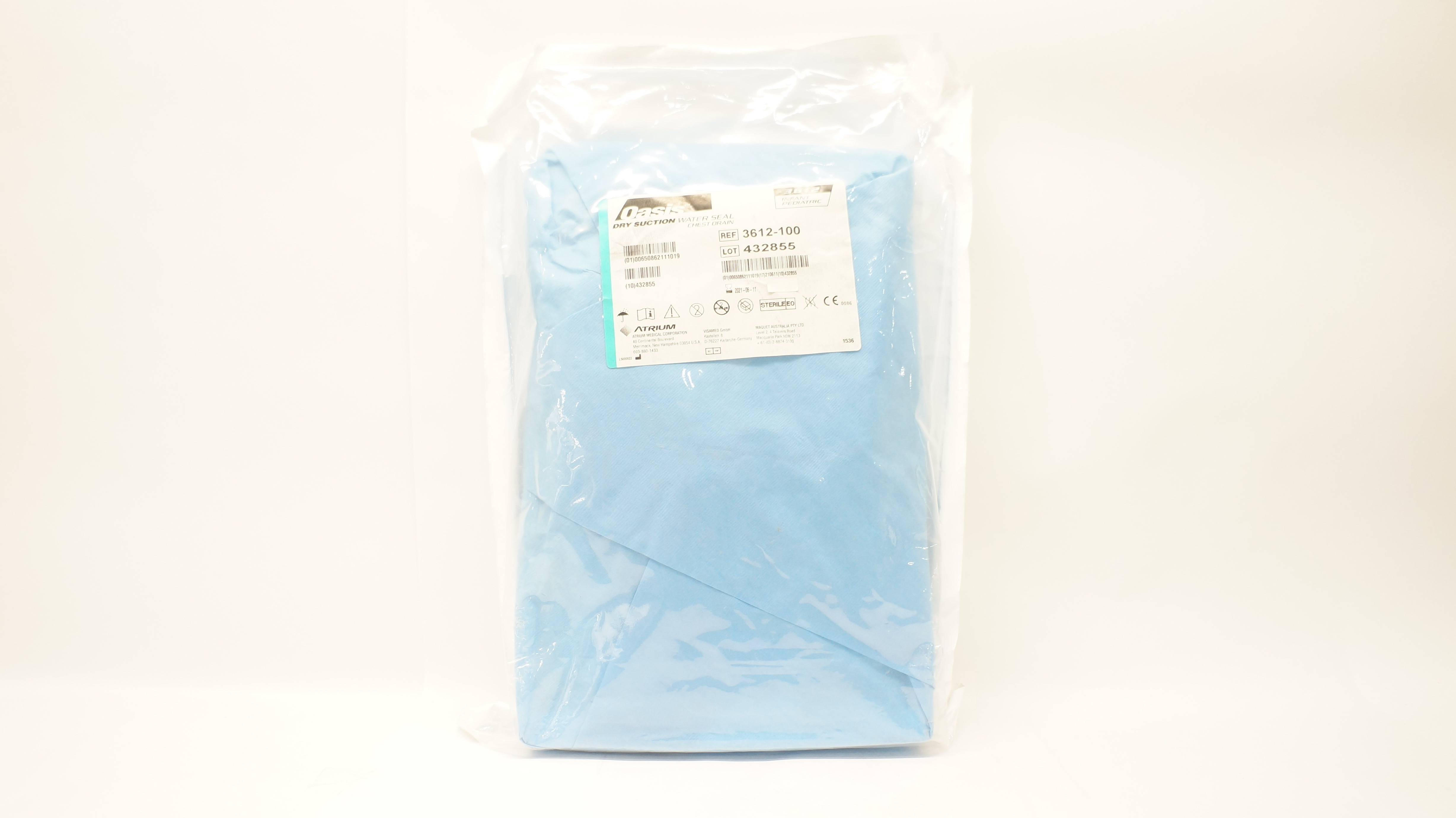 Atrium 3612-100 Oasis Dry Suction Water Seal Chest Drain, Infant Pediatric (x)