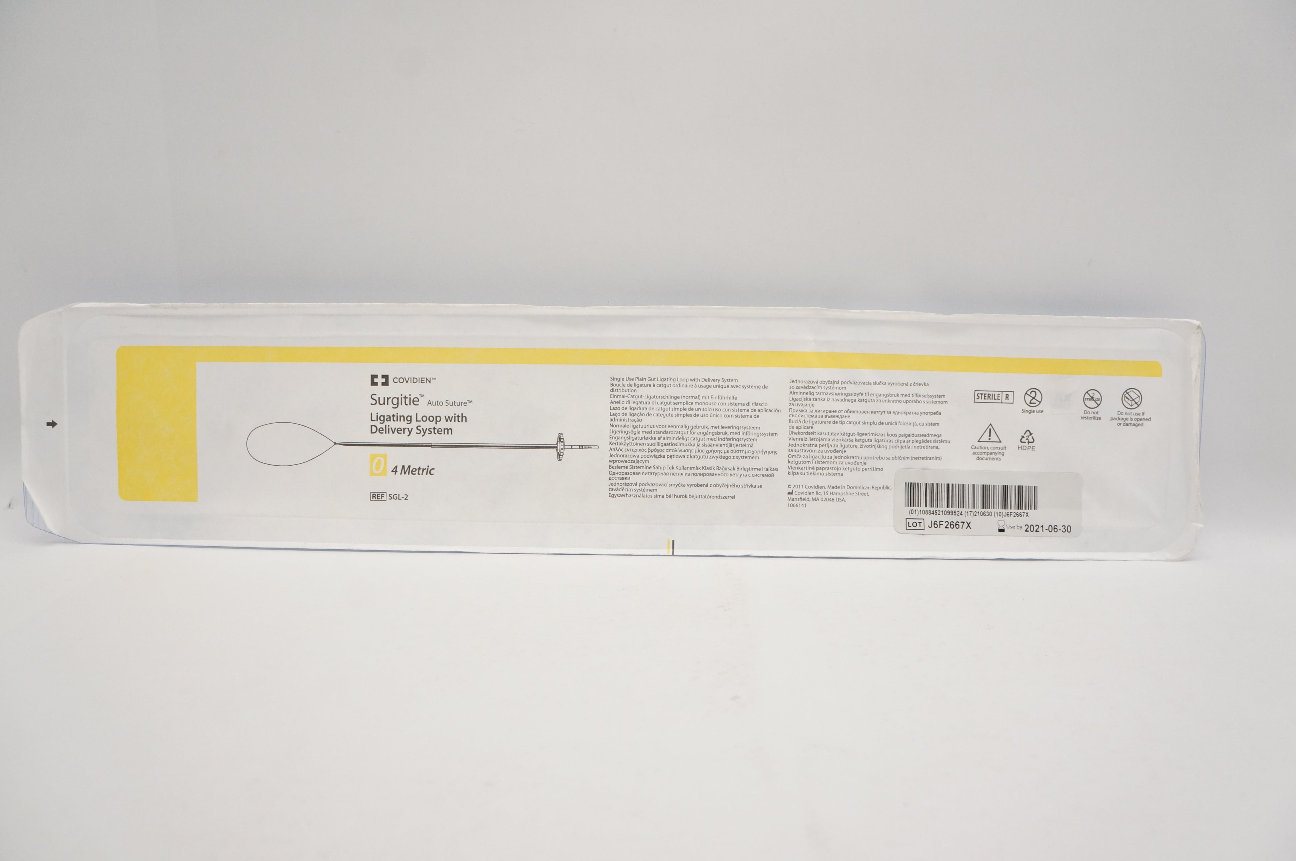 Covidien SGL-2 Surgitie Liagating Loop with \delivery System 4 Metric (x)