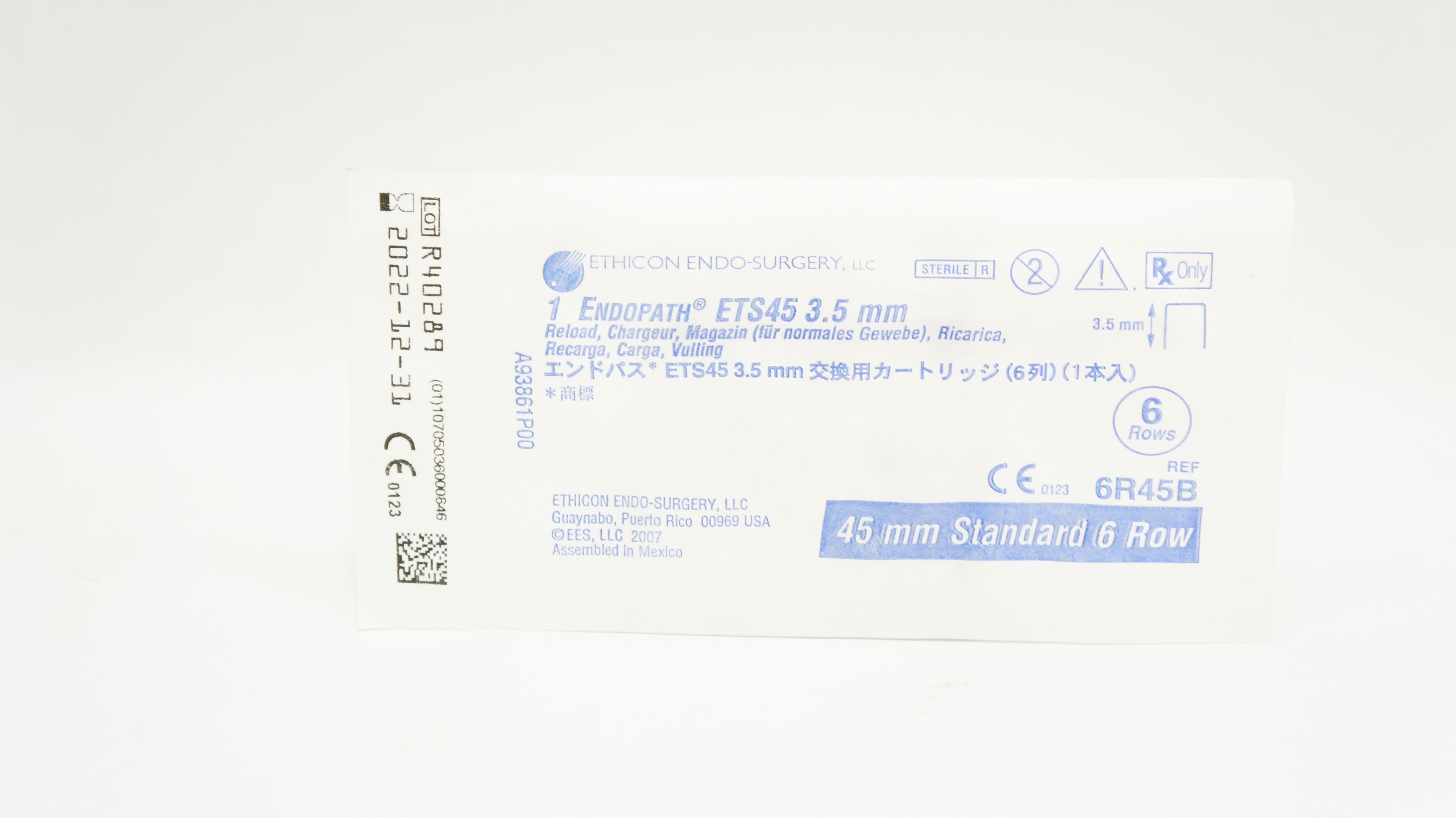 Ethicon 6R45B 1 Endopath ETS45 3.5mm Reload 3.5mm, 45mm Standard 6 Row (x)