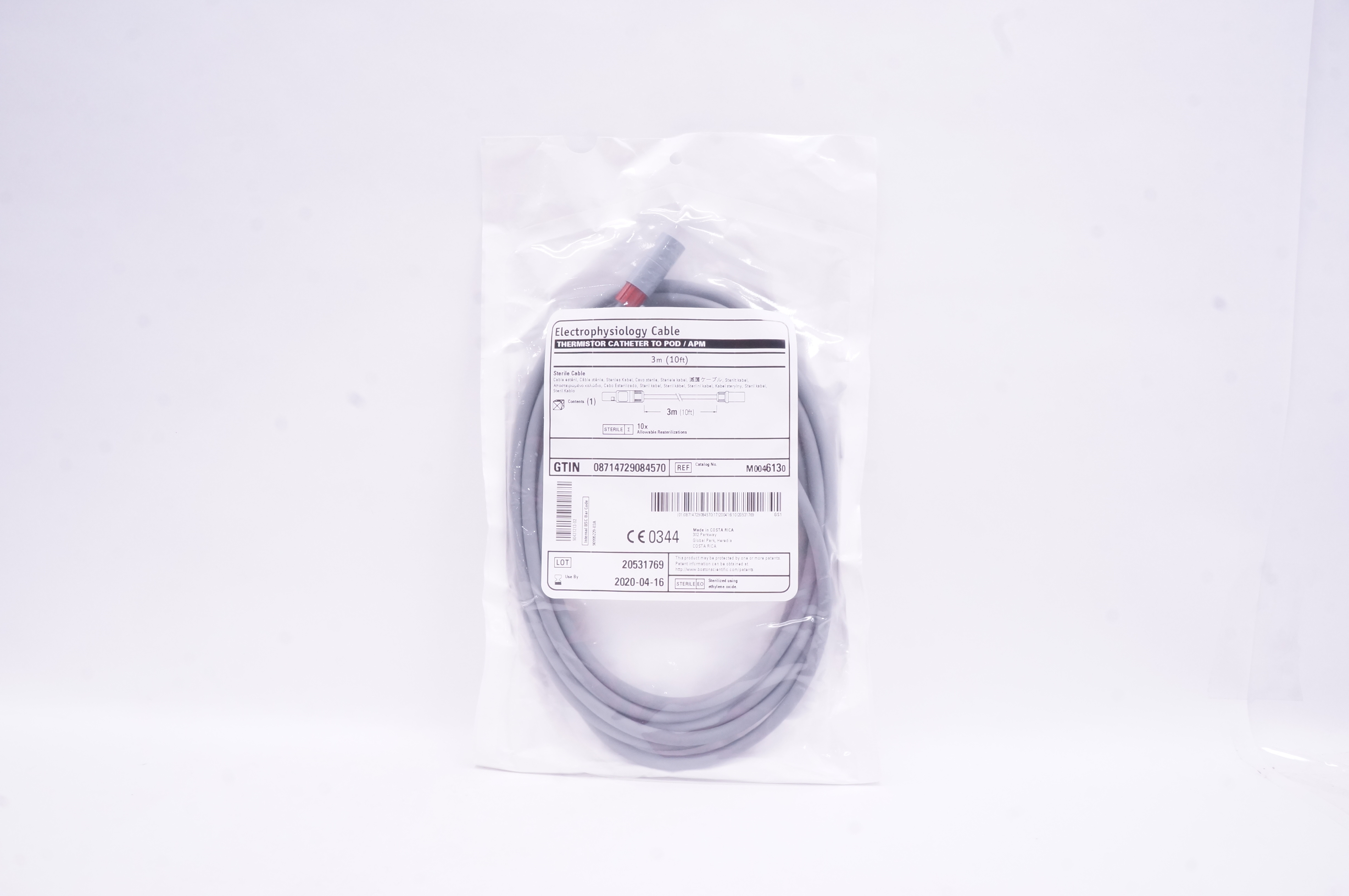 Boston Scientific M0046130 Electrophysiology Cable Thermistor Cath To POD/APM, 10Ft (x)