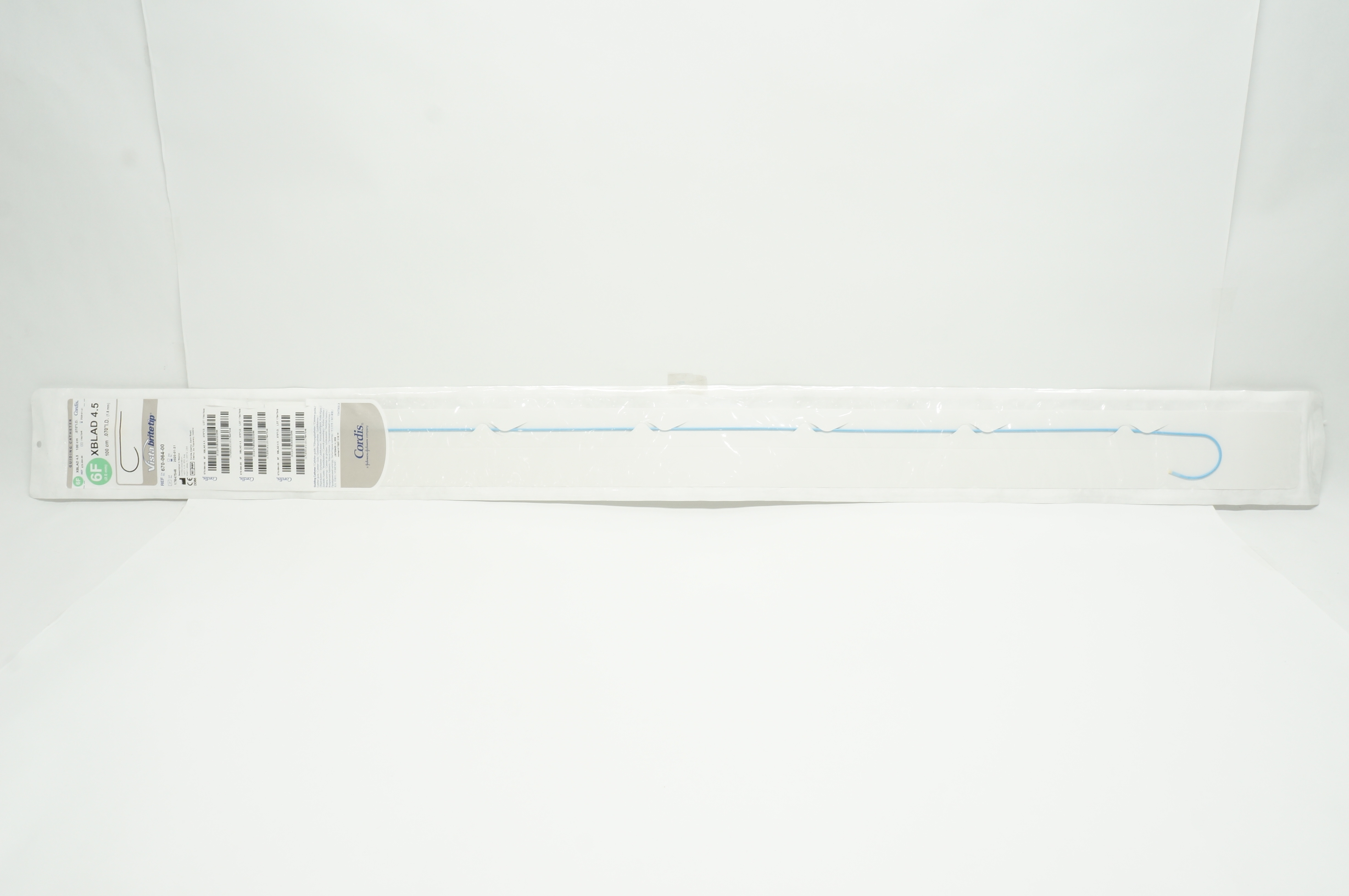 Cordis 670-064-00 Vistabritetip Guiding Cath. XBLAD 4.5, 6F x 100cm x 0.070in(x)