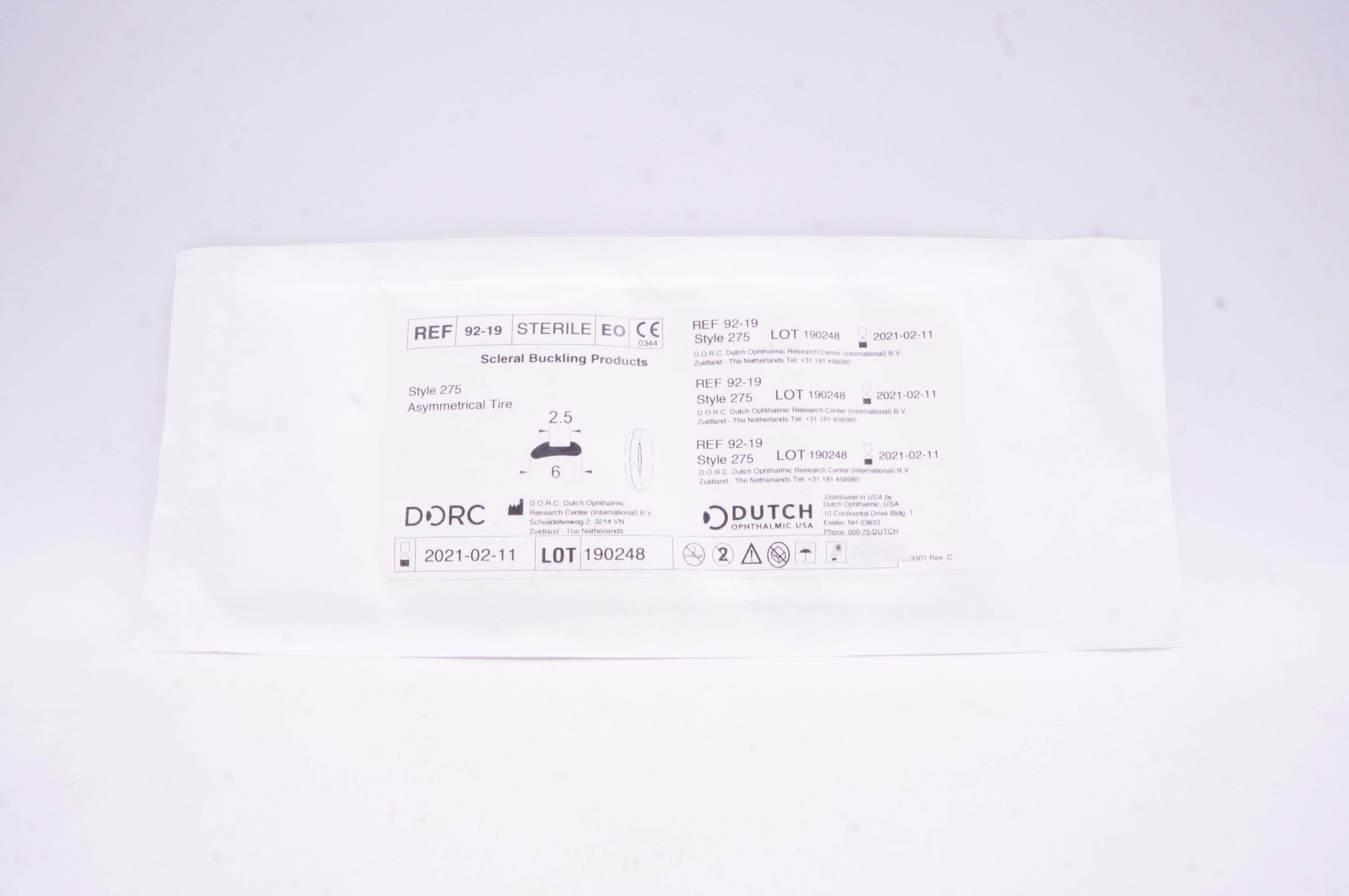 Dorc 9219 Style 275 Scleral Buckling Products (x)