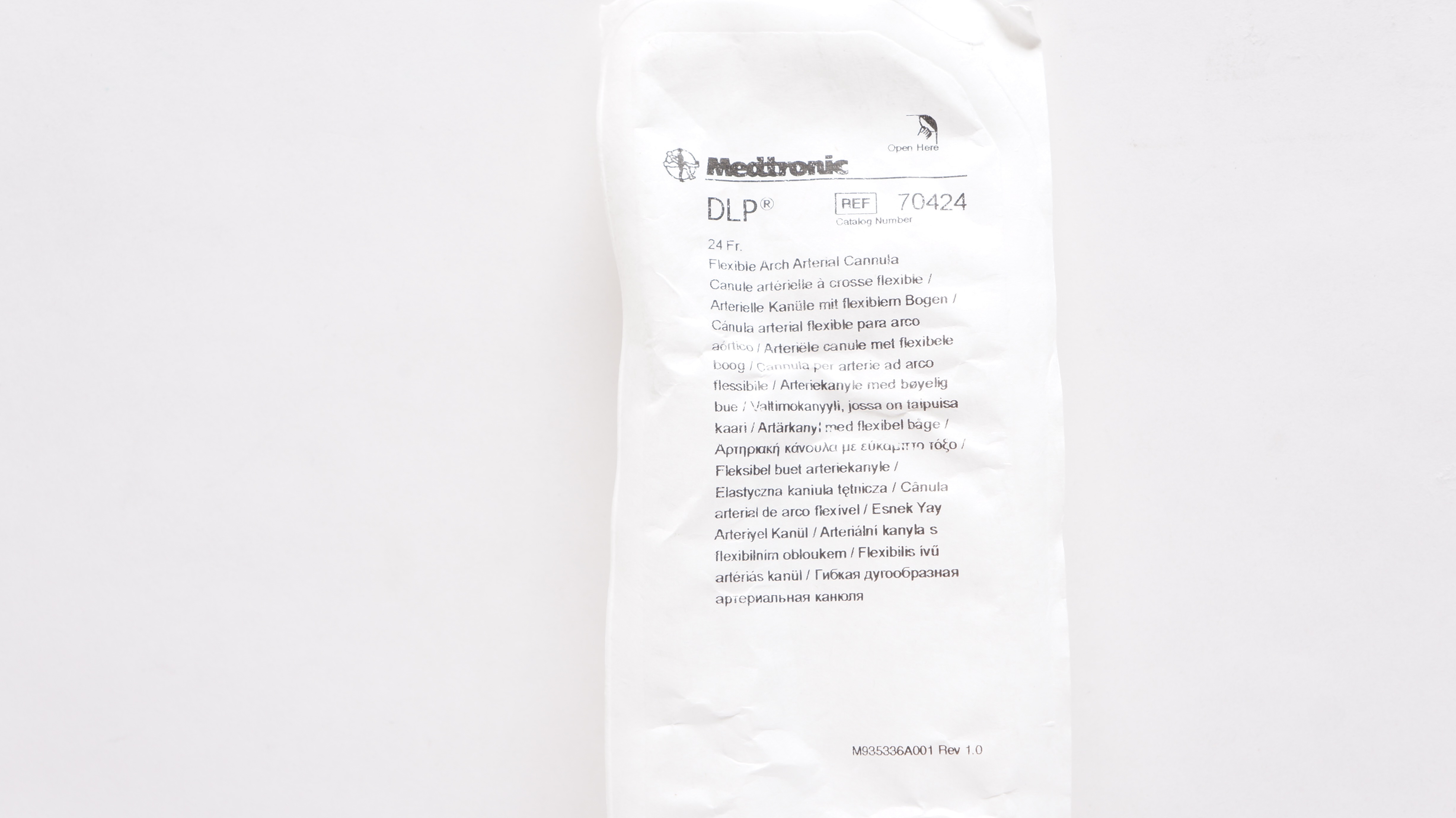 Medtronic 70424 DLP Flexible Arch Arterial Cannula 24Fr (x)