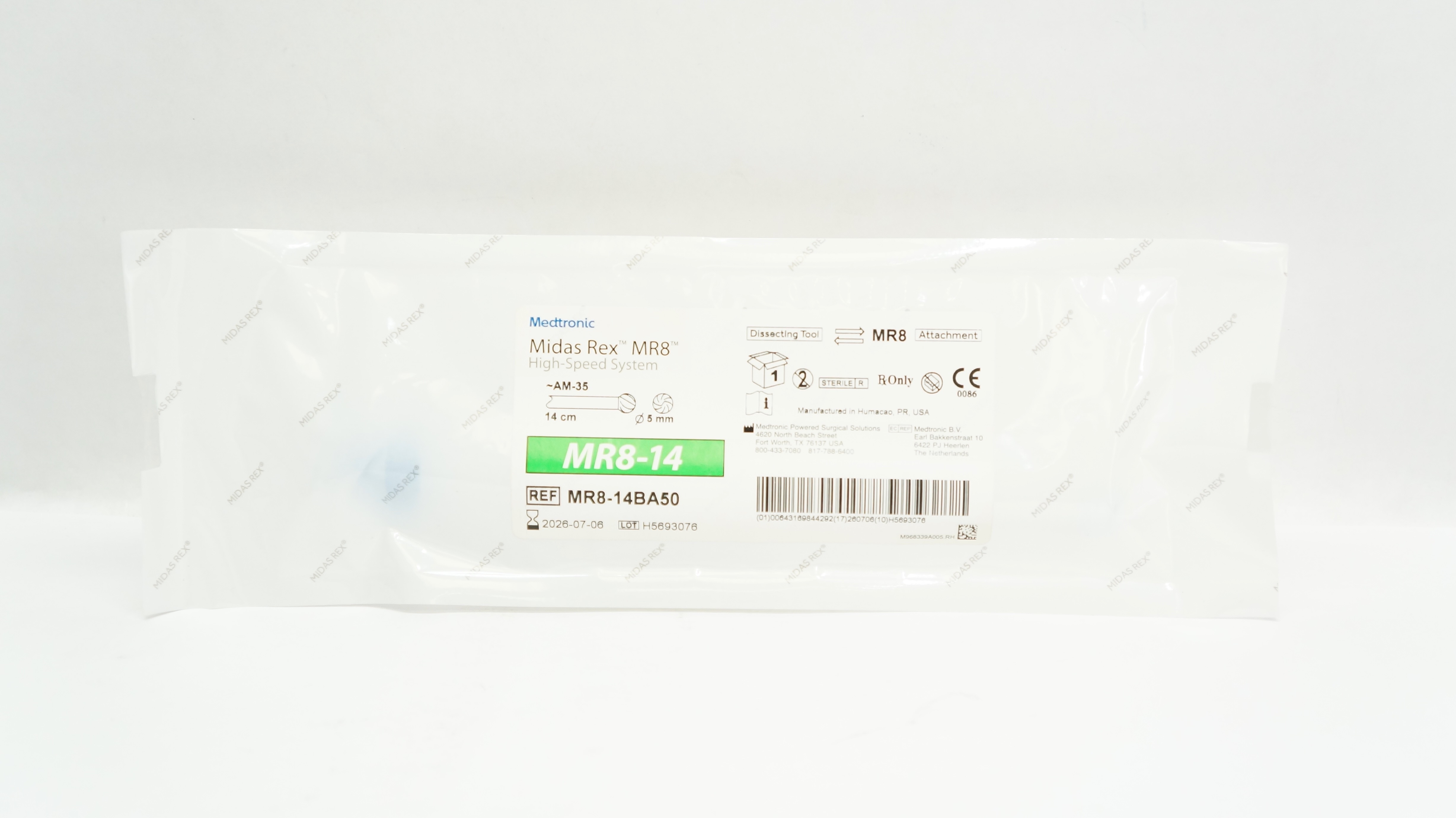 Medtronic MR8-14BA50 Midas Rex Dissecting Tool AM-35 MR8-14