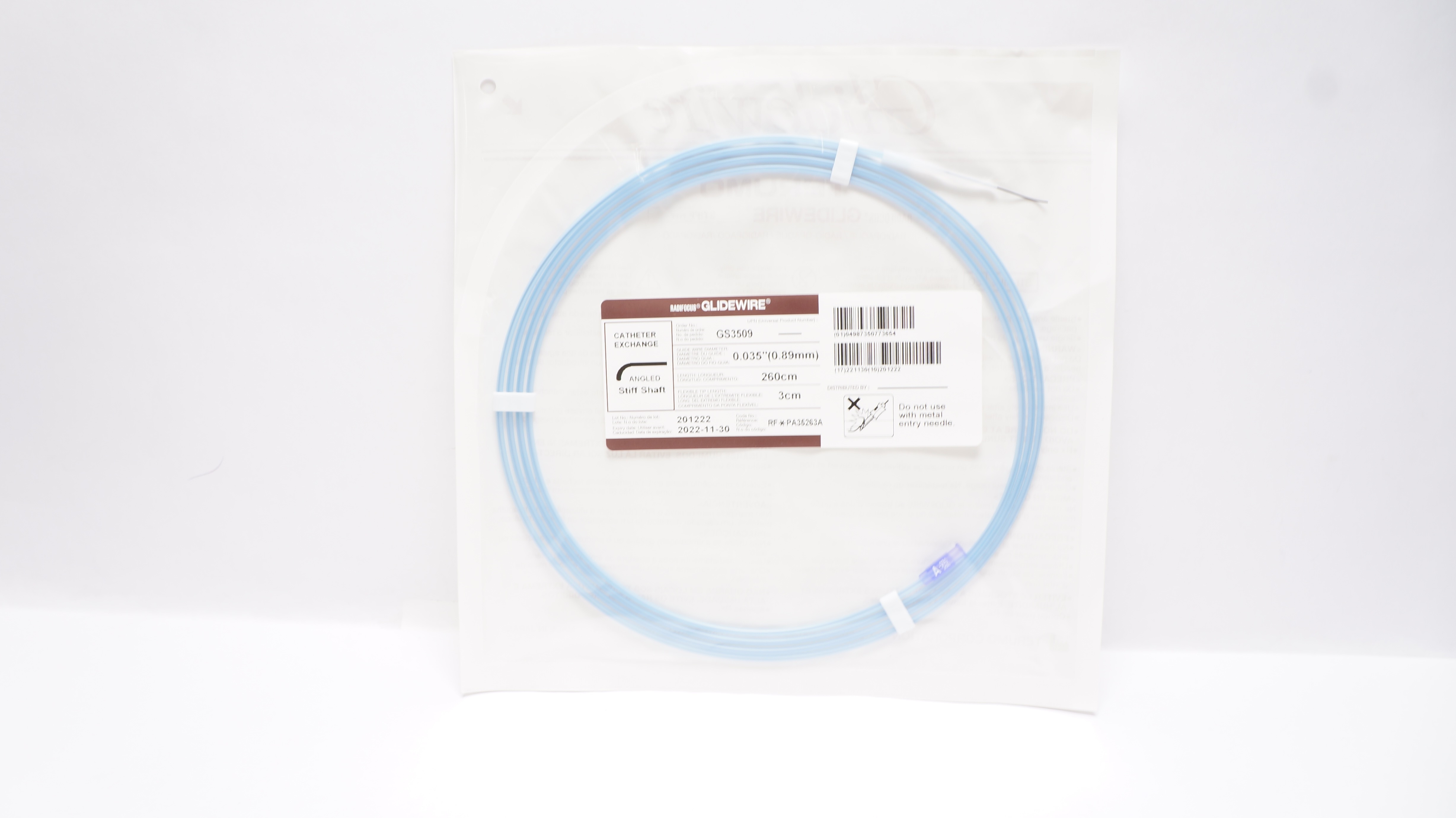 Terumo PA35263A Radifocus Glidewire Cath. Exchange 0.035inch x 260cm x 3cm (x)