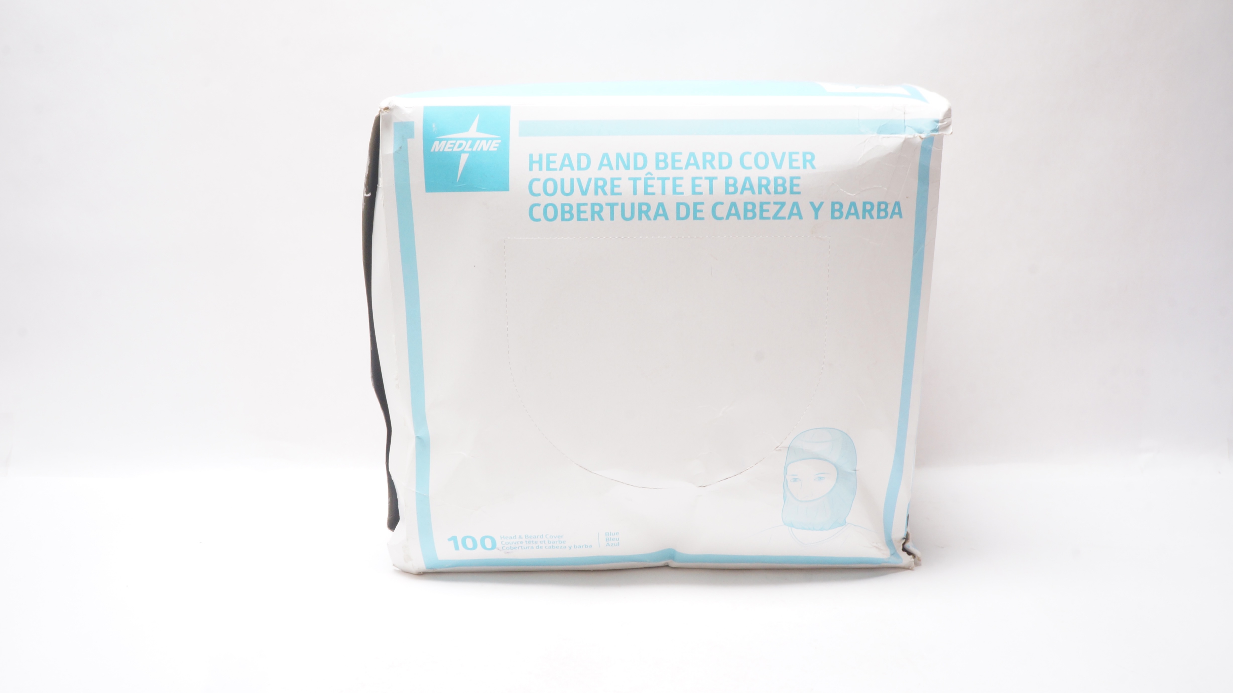 Medline NONSH200 Head&Beard Full Coverage, Multi-Ply 24In,Size L - Box of 100