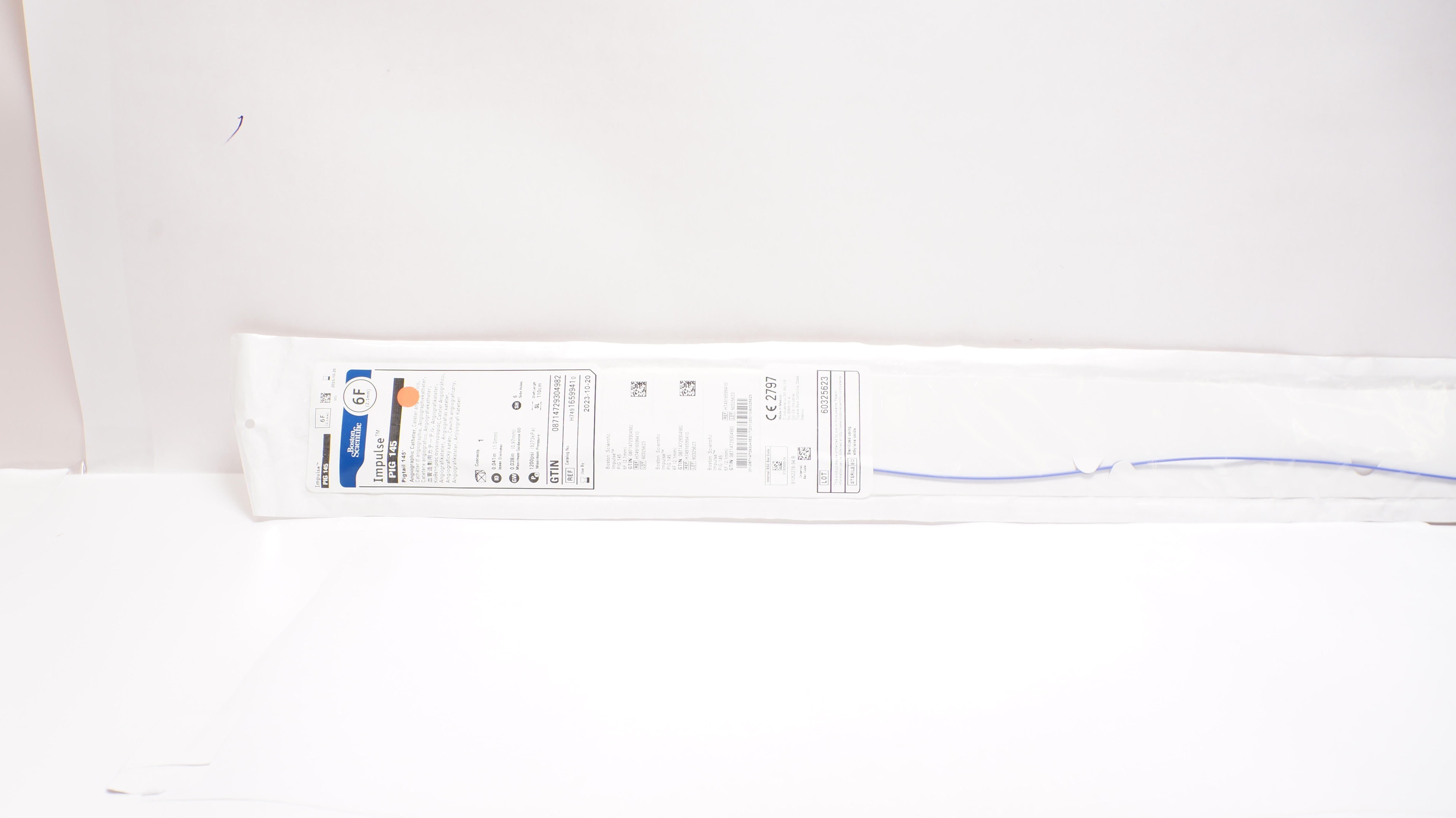 Boston Scientific H74916599410 Impulse PIG145 Angiographic Cath. 6F (x)